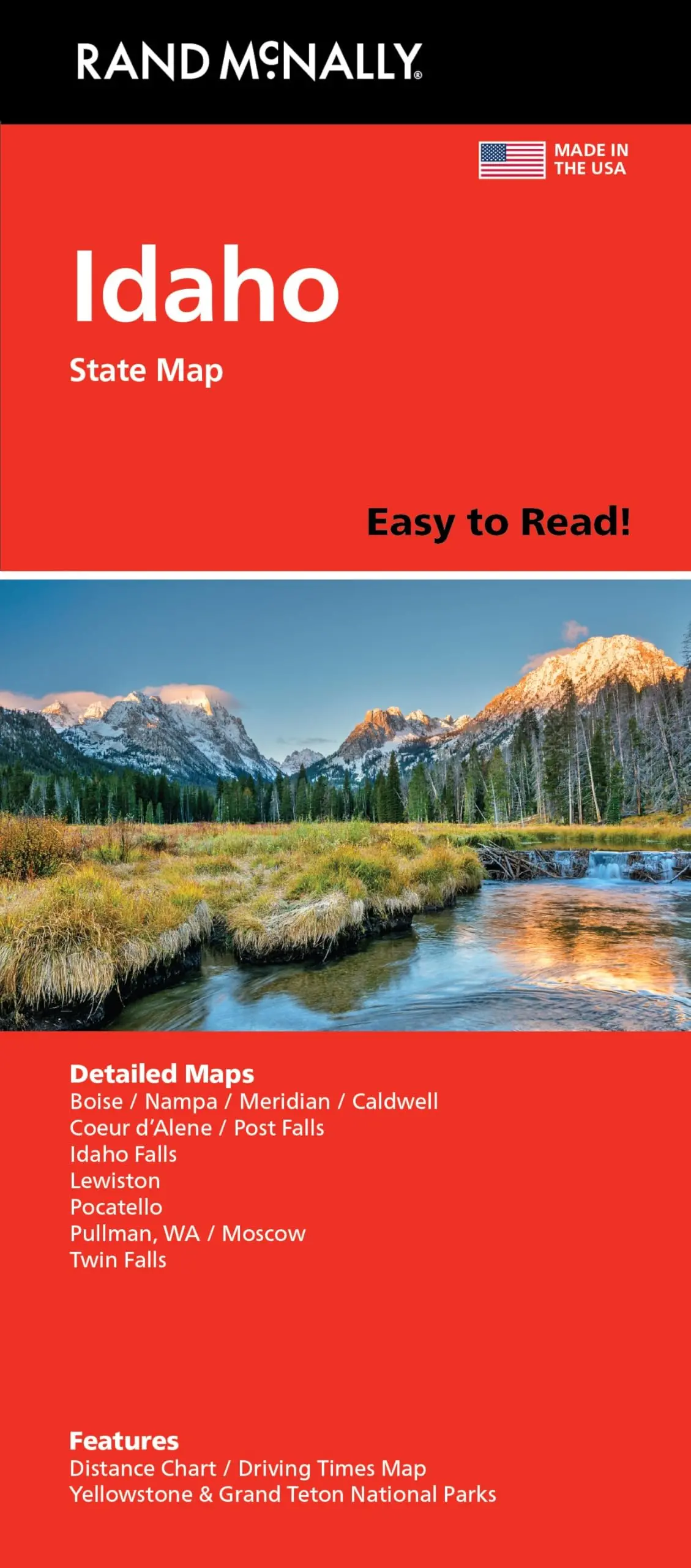 Rand Mcnally Easy To Read: Idaho State Map [Map] Rand Mcnally 1