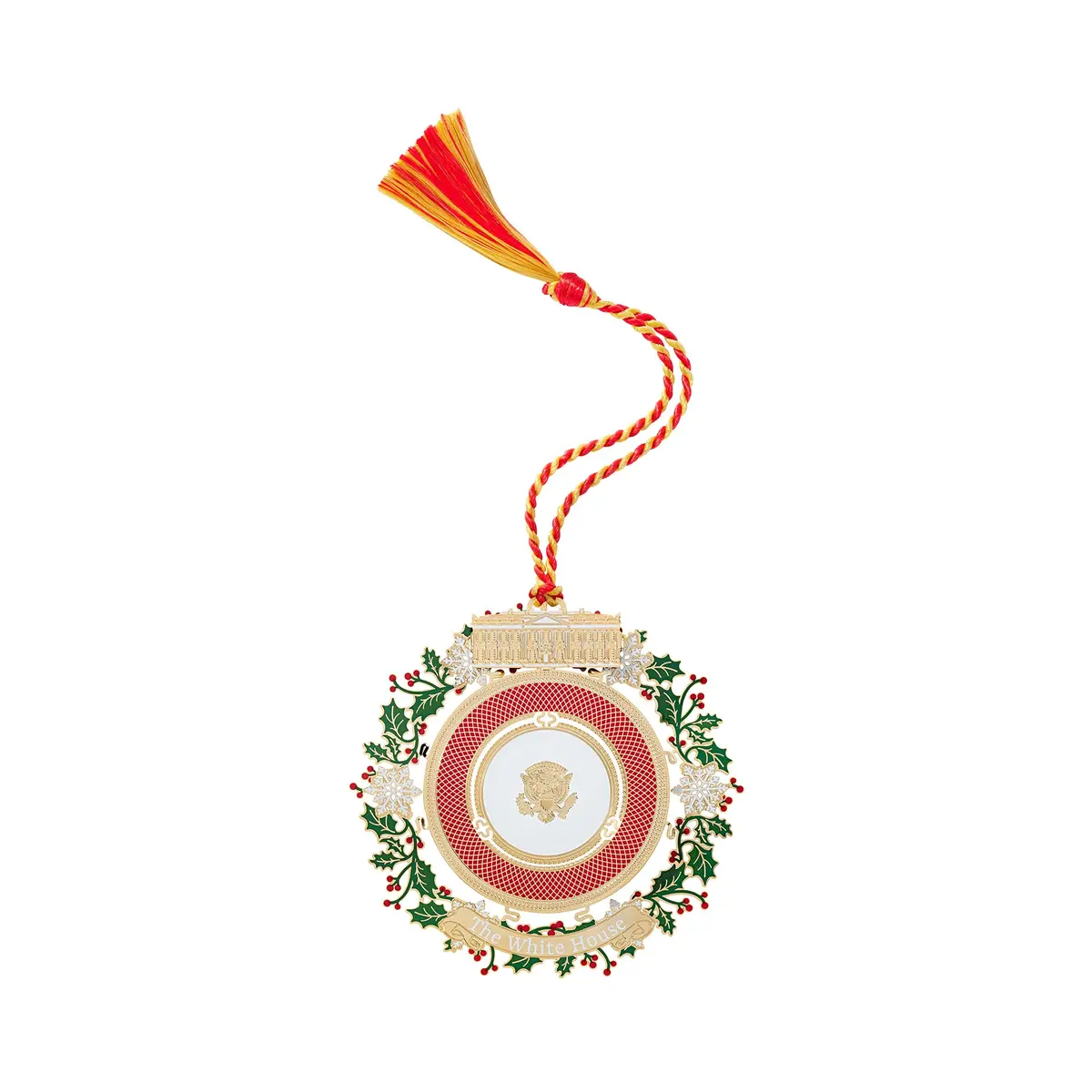 Official 2025 White House Christmas Ornament ? Honors 150 Years Of White House State Dinners, 24K Gold-Finished Brass, Includes Ribbon & Booklet, Collectible Gift In Keepsake Box, Made In Usa 2