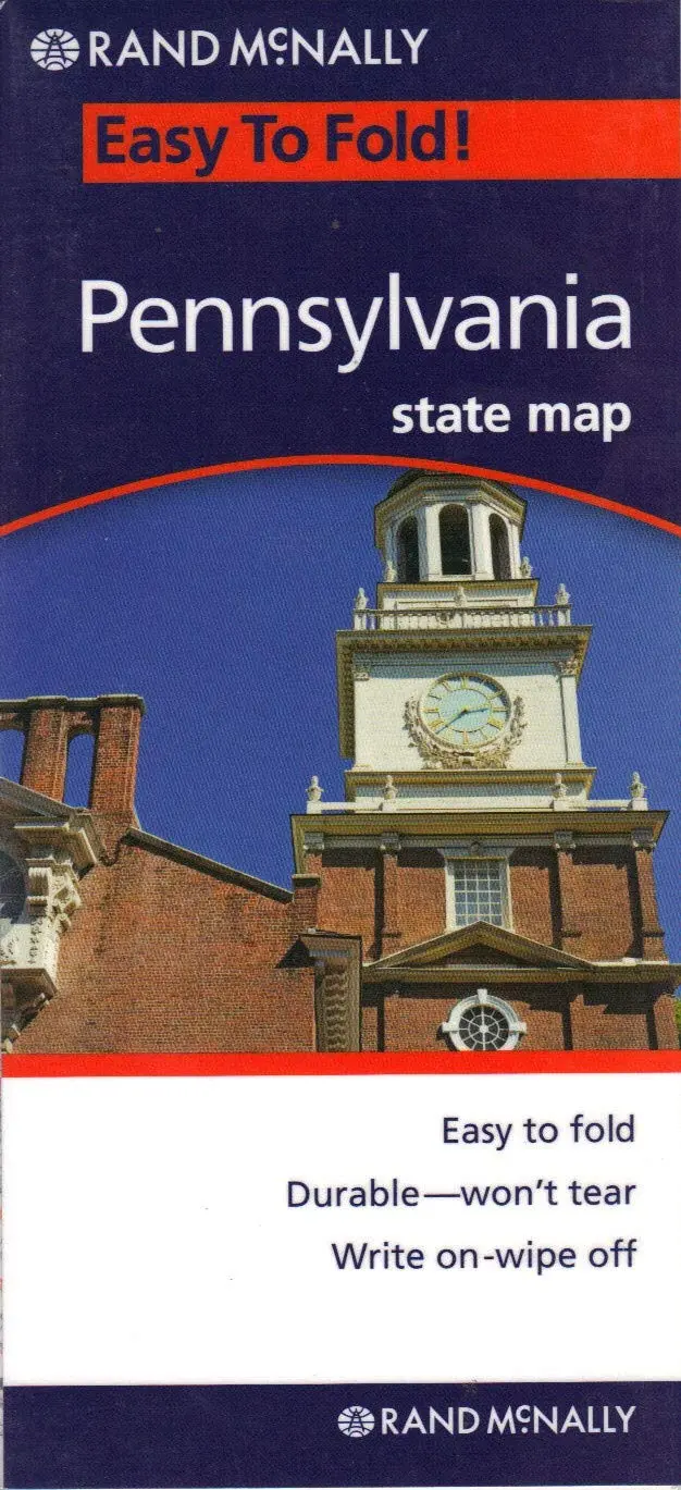 Durable—Won't Tear Pennsylvania State Map [Map] Rand Mcnally And Corbis Premium / Alamy 1