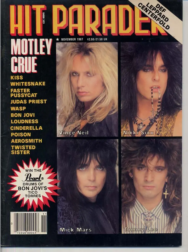 Hit Parader Magazine Motley Crue Bowcott Def Leppard Judas Priest Ray Gillen Keel Poison November 1987 C (Hit Parader Magazine) [Single Issue Magazine] 1
