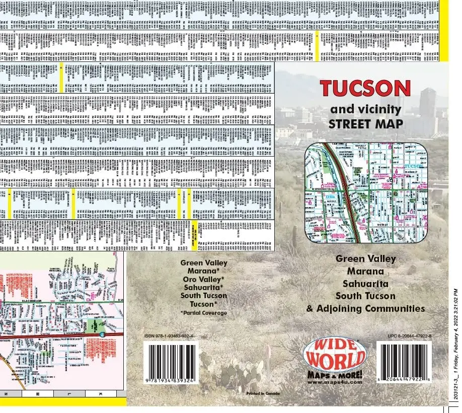 Tucson And Vicinity Street Map [Map] Gm Johnson And Associates 1