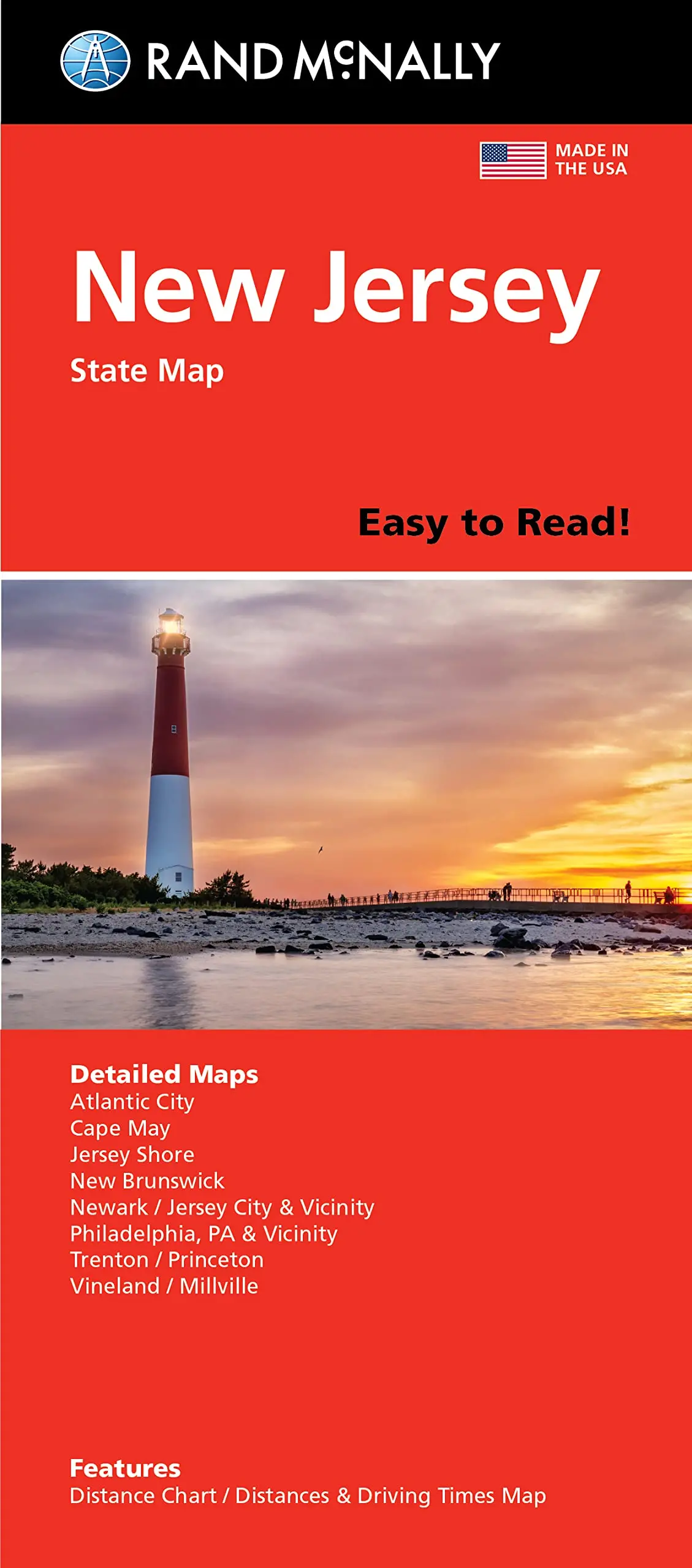 Rand Mcnally Easy To Read: New Jersey State Map 1