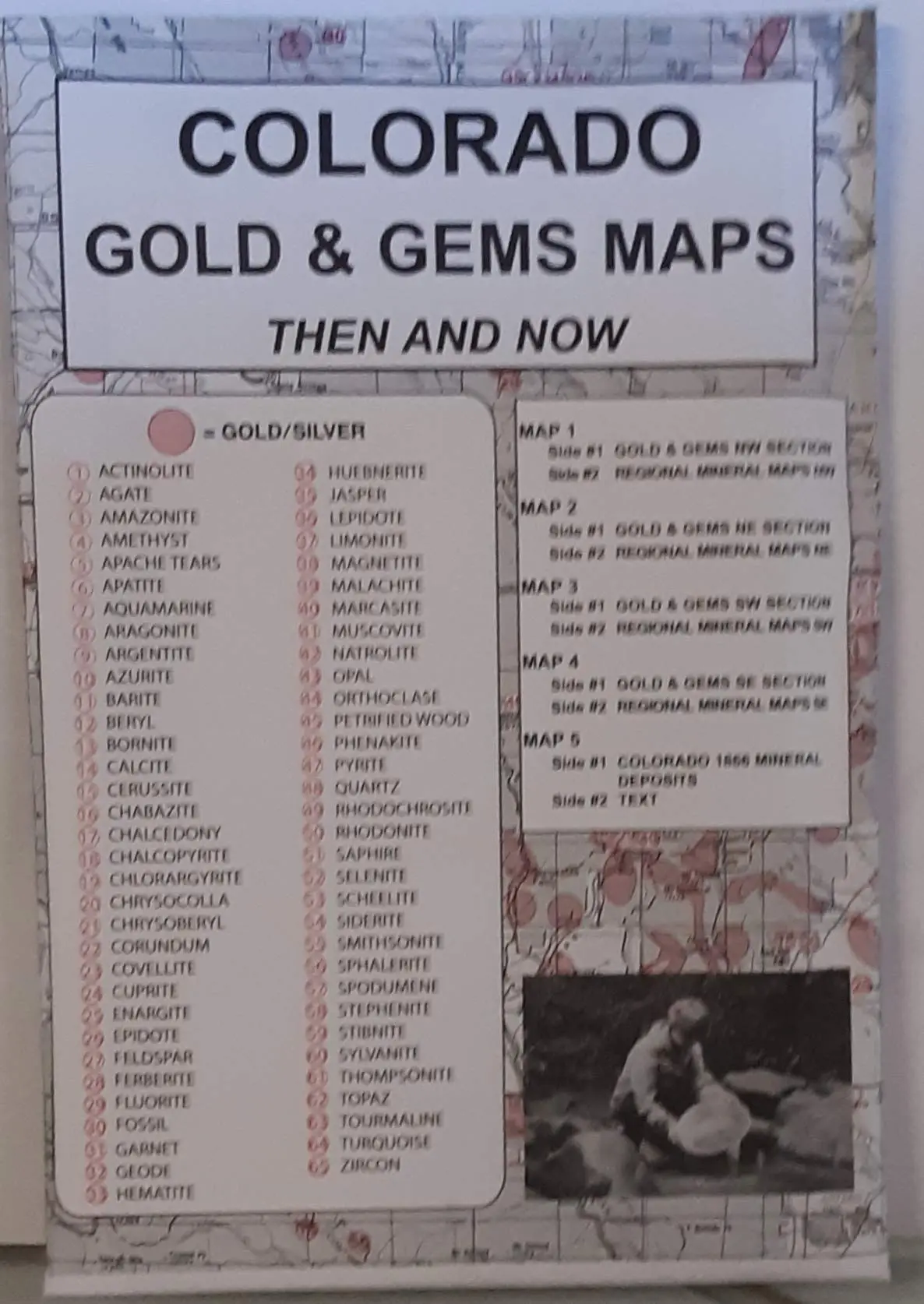 Colorado, Gold And Gems, 5-Map Set, Then And Now By Northwest Distributors [Paperback] Northwest Distributors 1