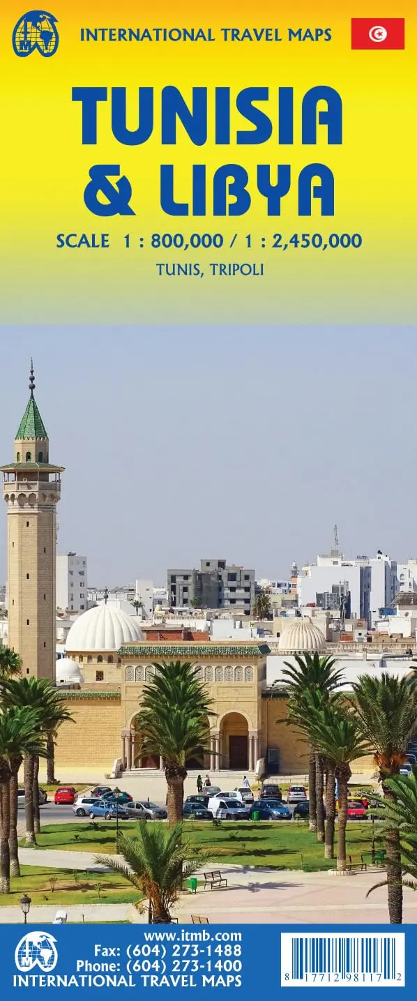 Tunisia & Libya Travel Reference 1:800,000/1:2,450,000 2026 Edi Itmb Publishing Ltd 1
