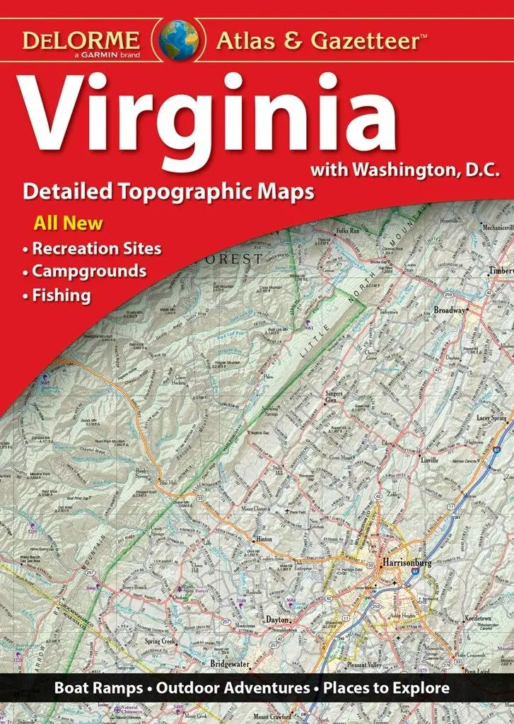 2024 Delorme Atlas & Gazetteer: Virginia Detailed Topographic Maps (Archival Copy) 1