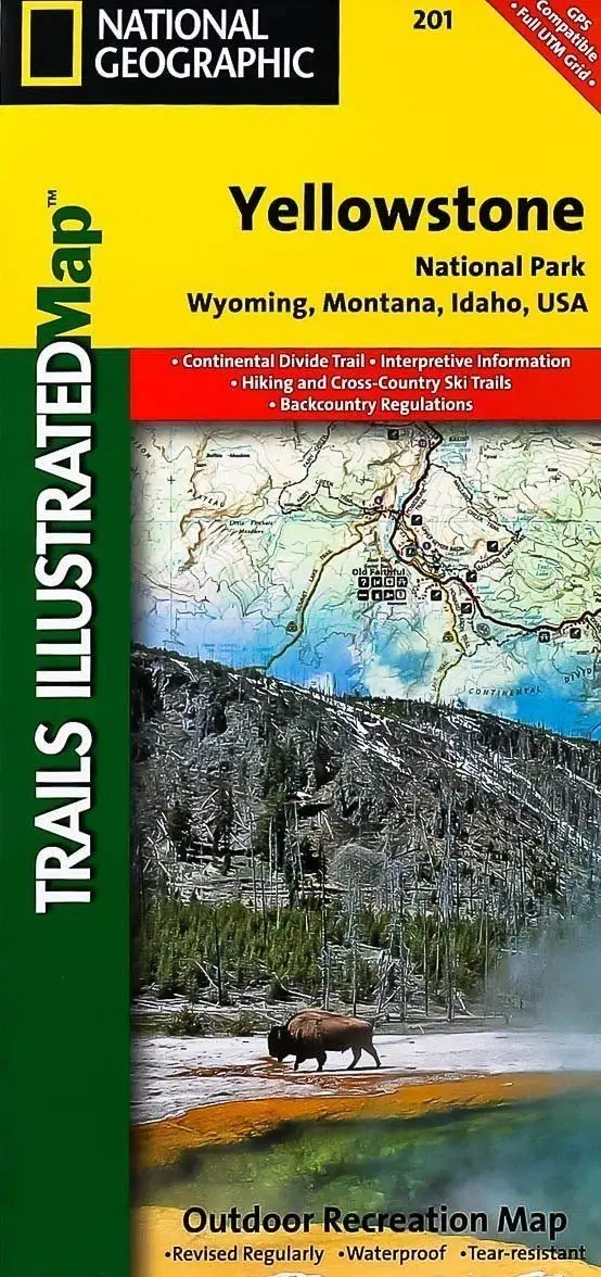 National Geographic Ti00000201 Map Of Yellowstone National Park - Wyoming [Office Product] 1