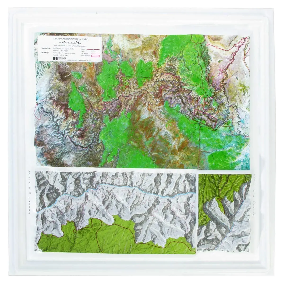 Grand Canyon National Park S-Series Raised Relief Map (American Educational K-Gc2122) Unframed (Cracked Display) 1