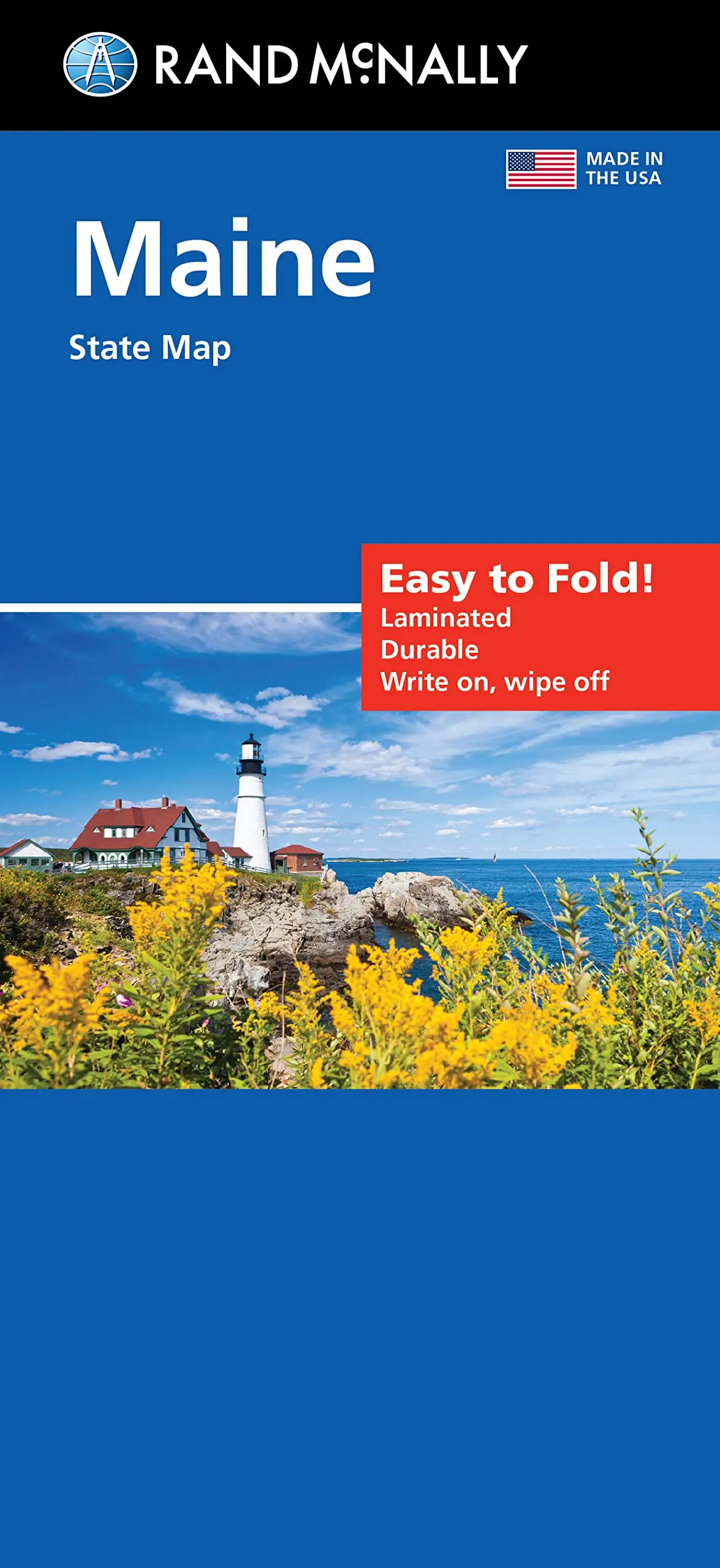 Rand Mcnally Easy To Fold: Maine State Laminated Map [Map] Rand Mcnally 1
