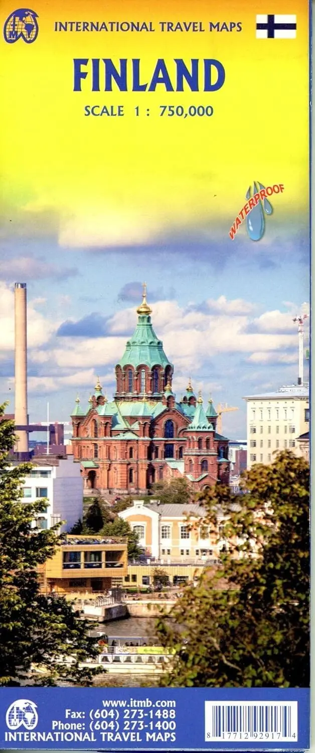 Finland Travel Reference Map Waterproof 1:750K - 2025 Ed [Map] Itmb Publishing Ltd 1