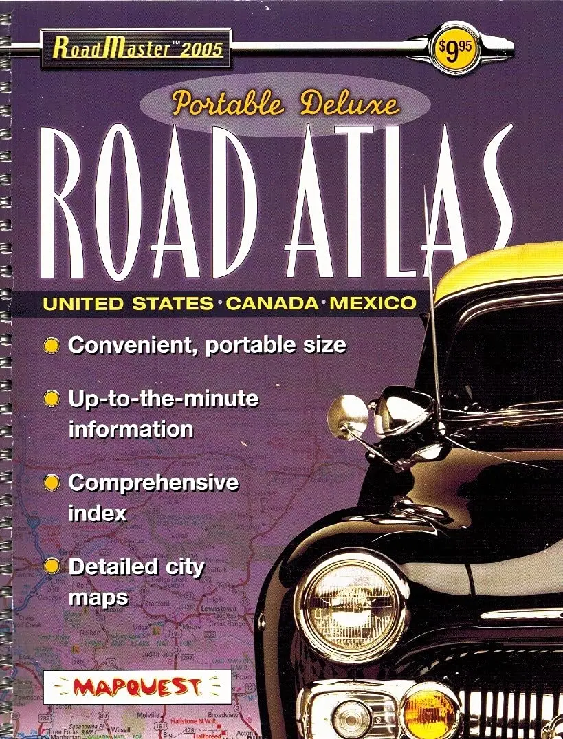 Roadmaster Portable Deluxe Road Atlas 2005 [Spiral-Bound] Mapquest 1