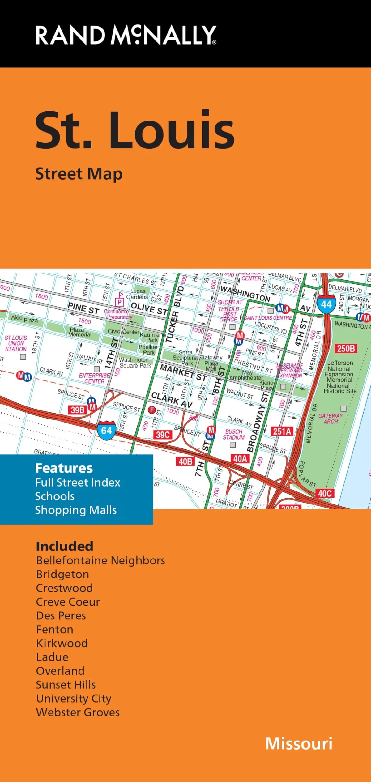 St. Louis Street Map (Missouri) 1