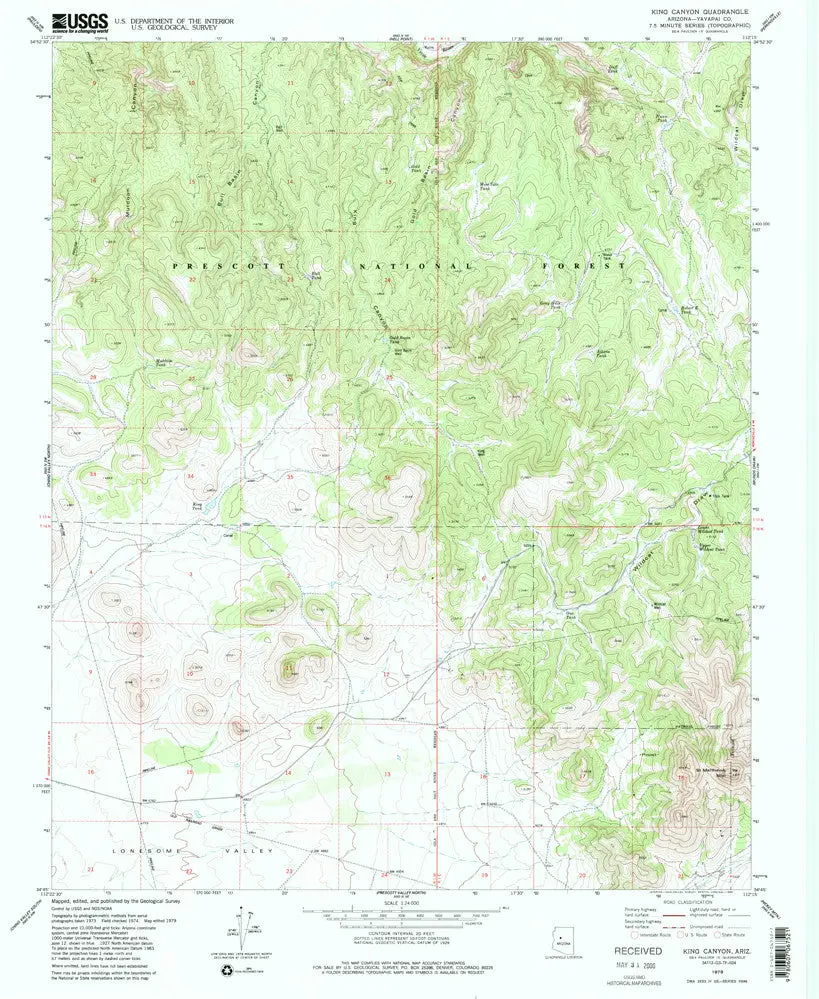King Canyon, Arizona [Map] United Stated Geological Survey 1