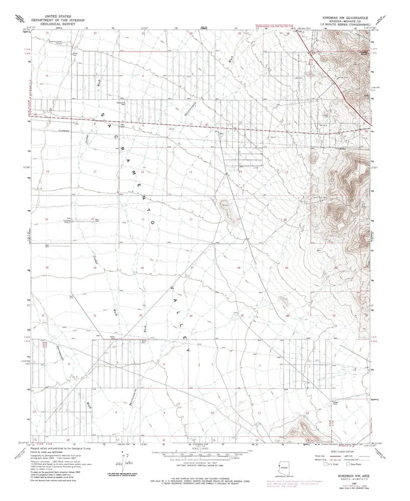 Kingman Nw, Arizona 7.5' [Map] United Stated Geological Survey 1
