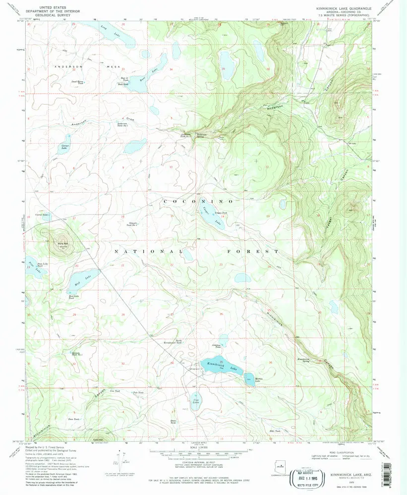 Kinnikinick Lake, Az [Map] United States Geological Survey 1