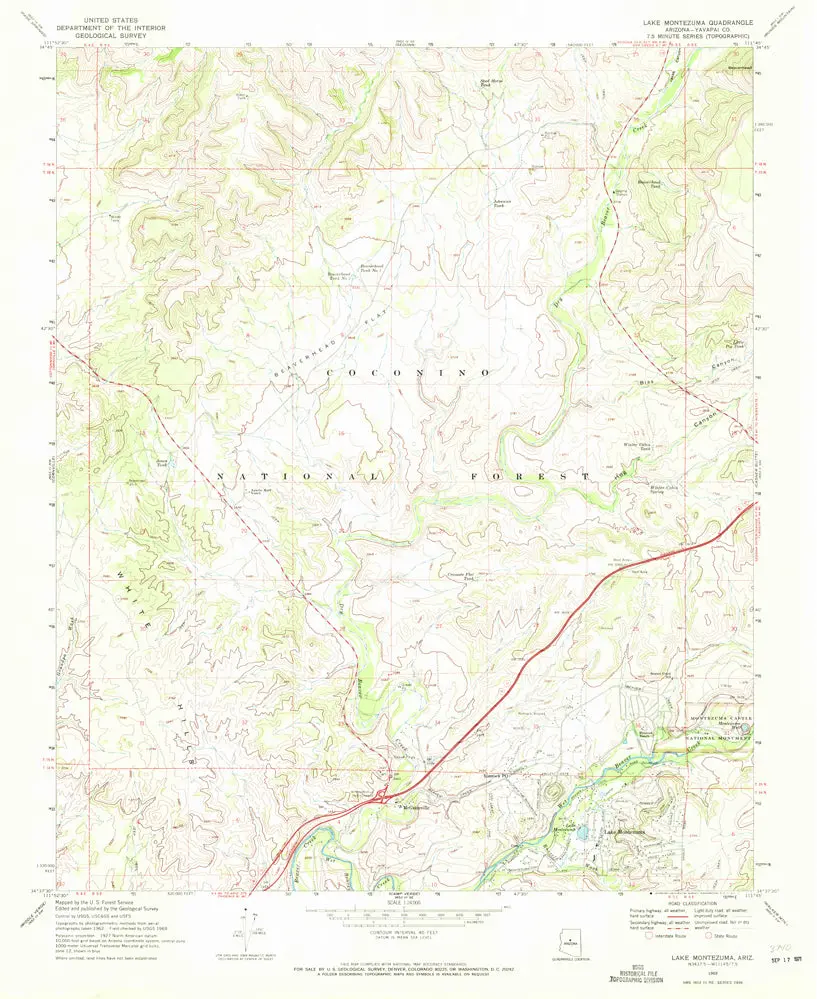 Lake Montezuma, Arizona [Map] United States Geological Survey 1