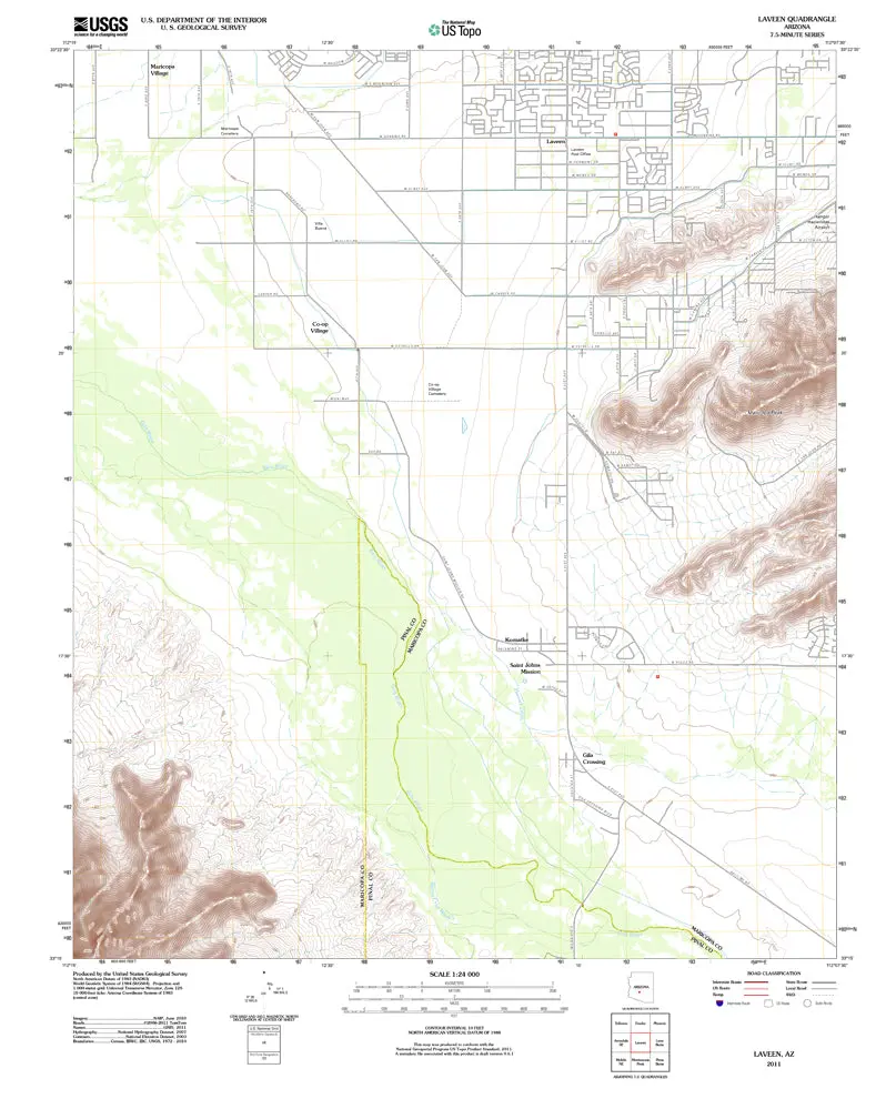 Laveen 7.5' Ust 2011 [Map] United States Geological Survey 1