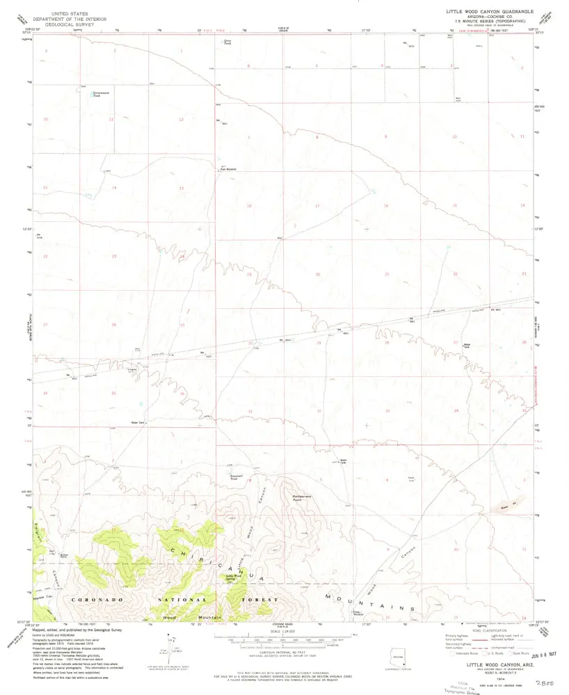 Little Wood Canyon, Arizona [Map] United Stated Geological Survey 1