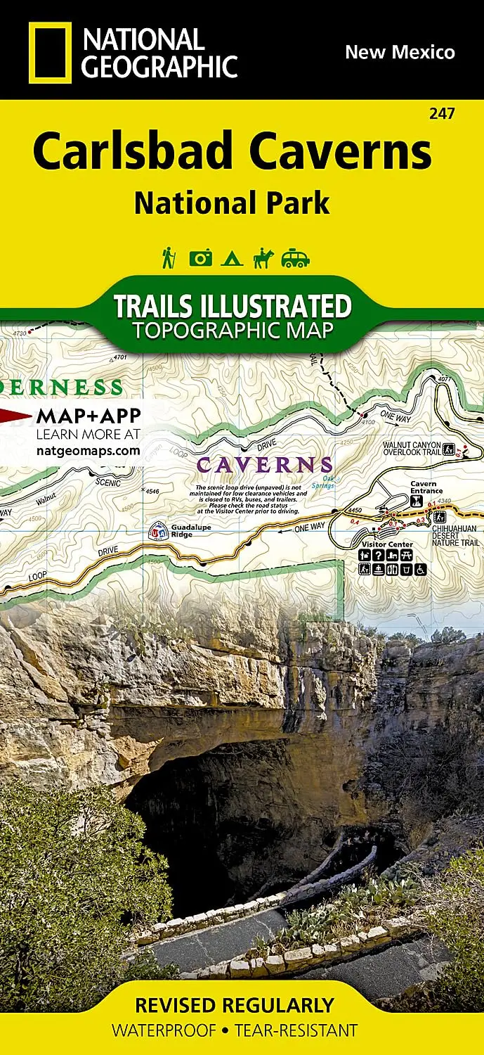 Carlsbad Caverns National Park Map (National Geographic Trails Illustrated Map, 247) [Map] National Geographic Maps 1