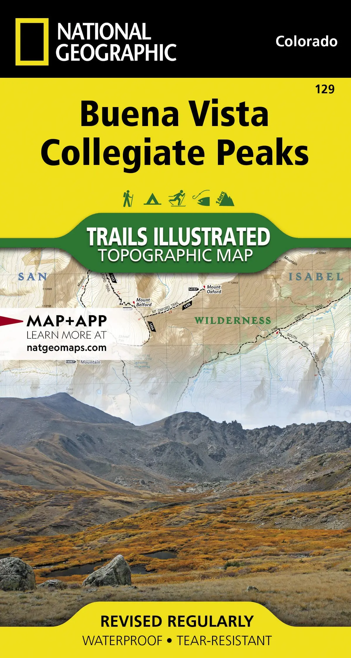 Buena Vista, Collegiate Peaks Map (National Geographic Trails Illustrated Map, 129) [Map] National Geographic Maps - Trails Illustrated 1