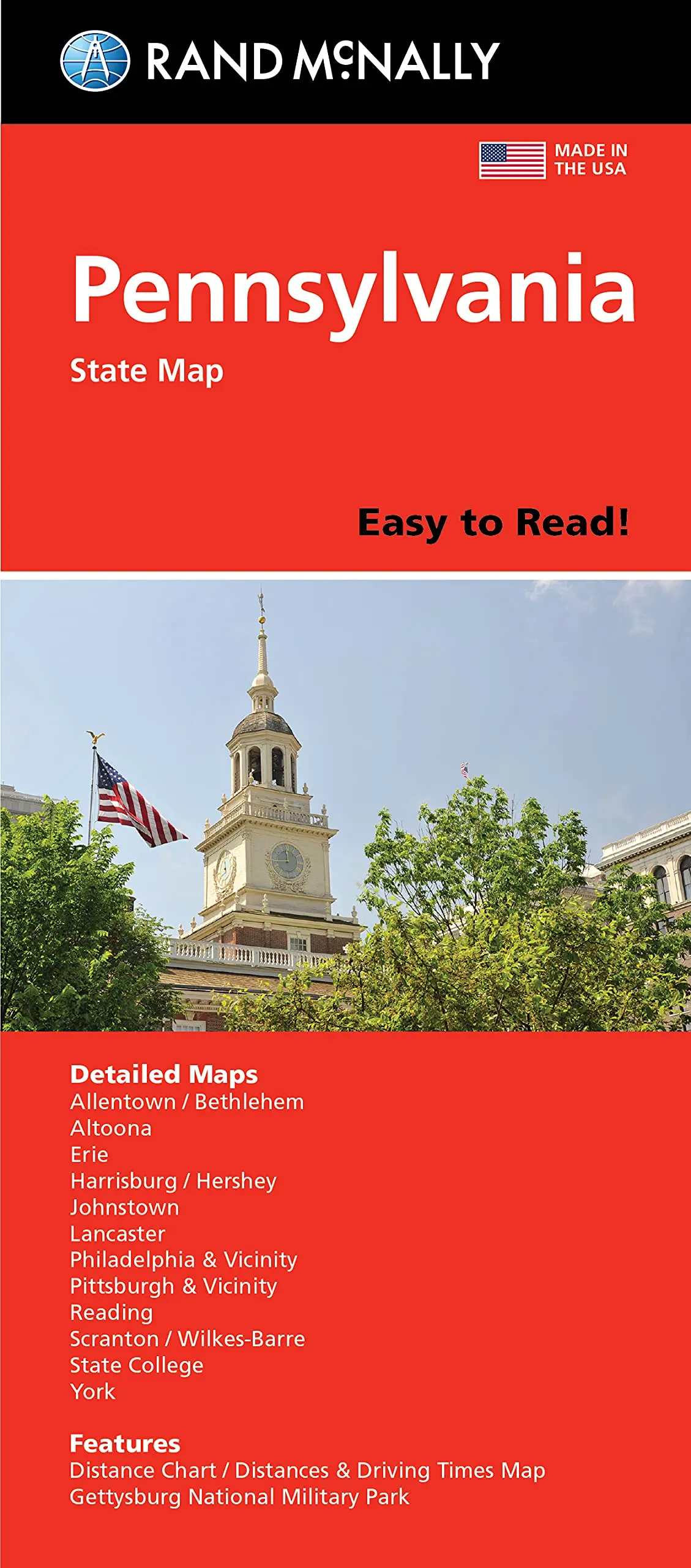 Rand Mcnally Easy To Read Folded Map: Pennsylvania State Map [Paperback] Rand Mcnally 1