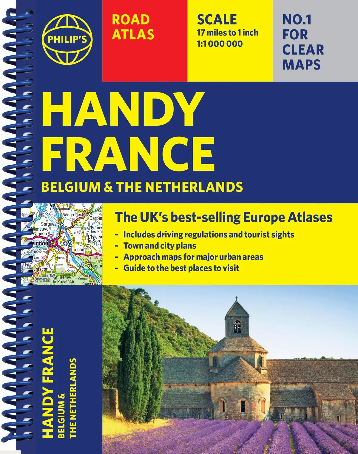Philip's Handy Road Atlas France, Belgium And The Netherlands: Spiral A5 (Philip's Road Atlases) [Spiral-Bound] Philip's Maps 1