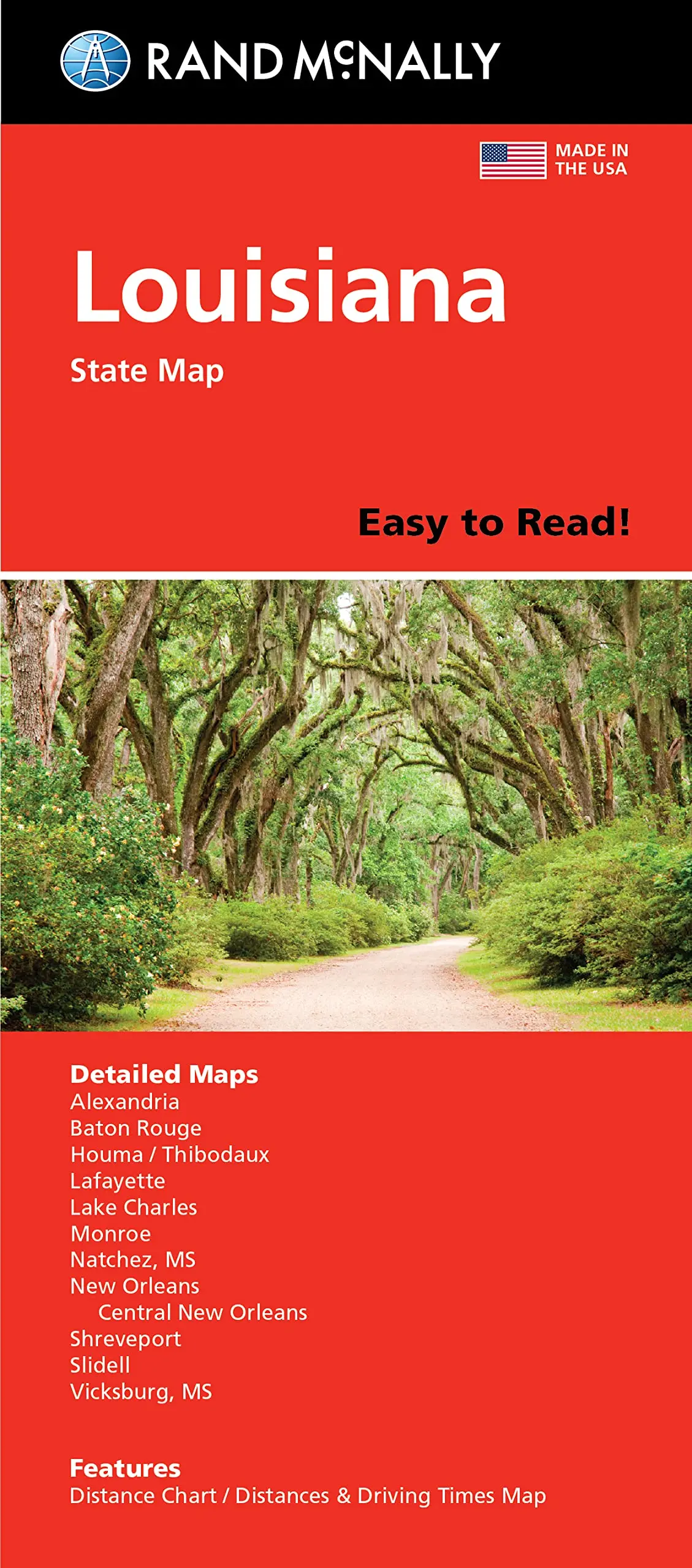 Rand Mcnally Easy To Read: Louisiana State Map [Map] Rand Mcnally 1