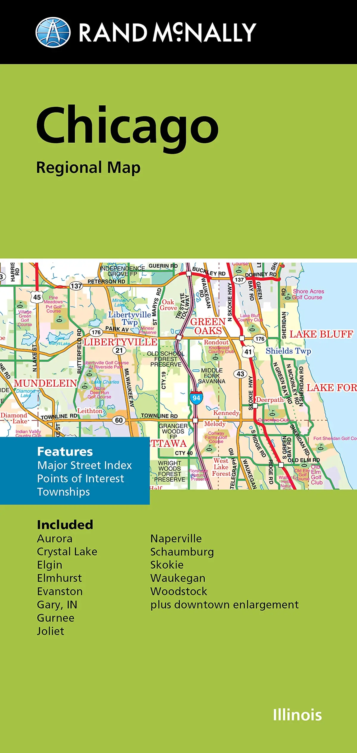 Rand Mcnally Folded Map: Chicago Regional Map Rand Mcnally 1
