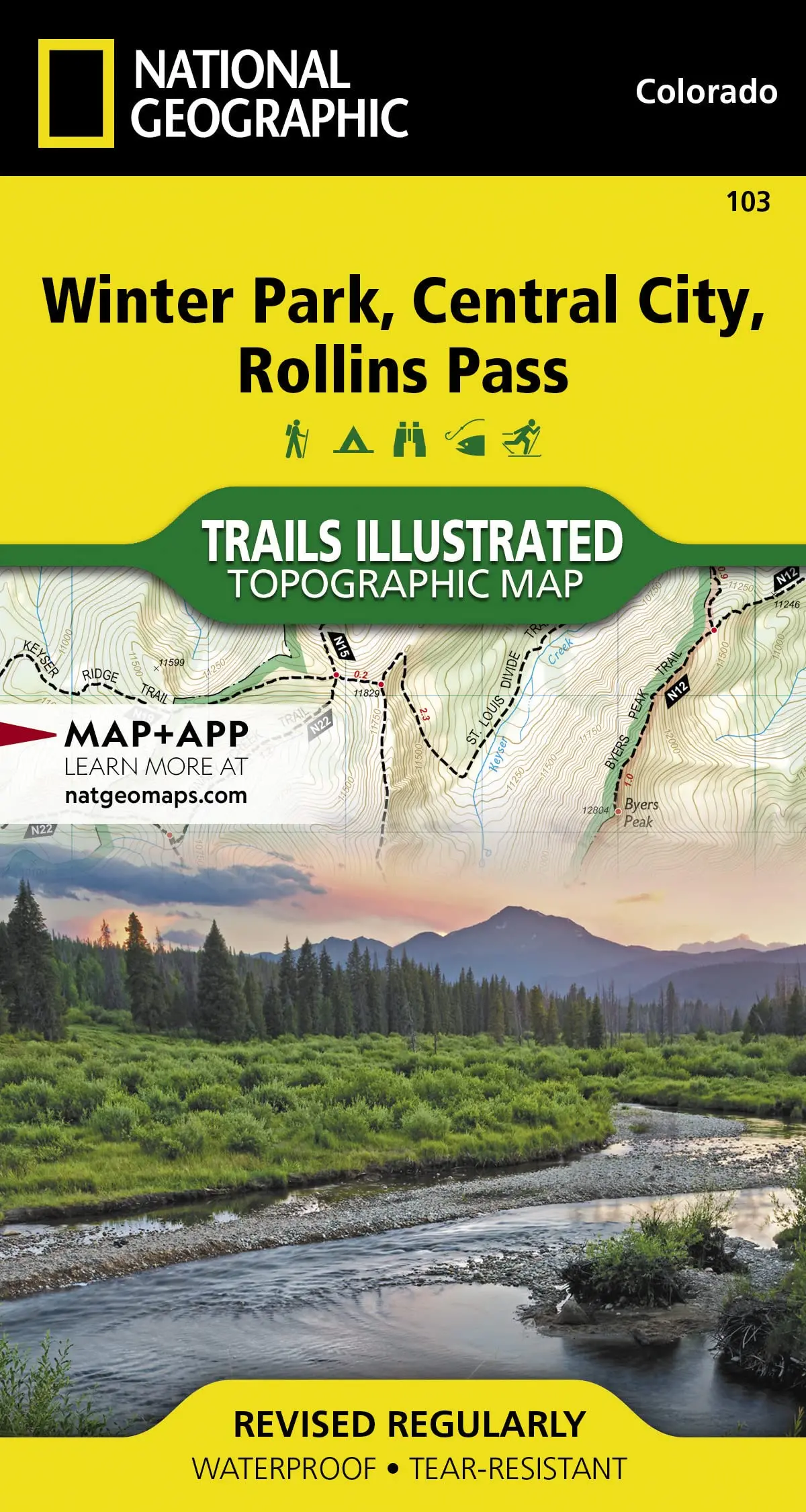 Winter Park, Central City, Rollins Pass Map (National Geographic Trails Illustrated Map, 103) [Map] National Geographic Maps 1