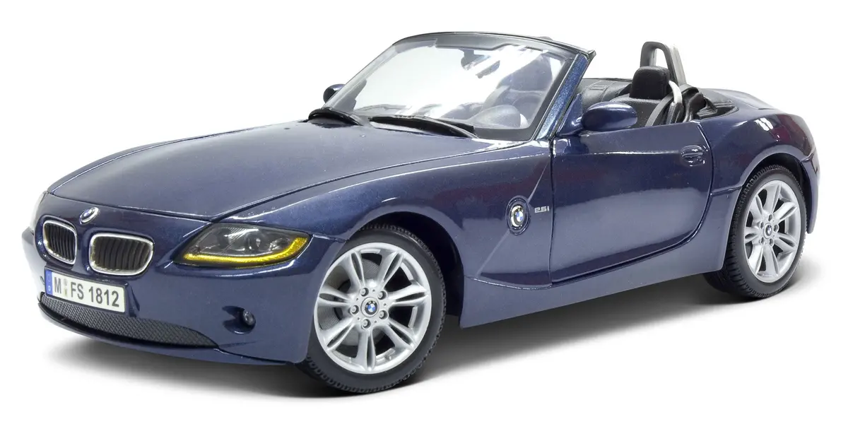 Toy Car Bmw Z4 In Metallic Dark Grey/Silver - Special Edition By Maisto 1
