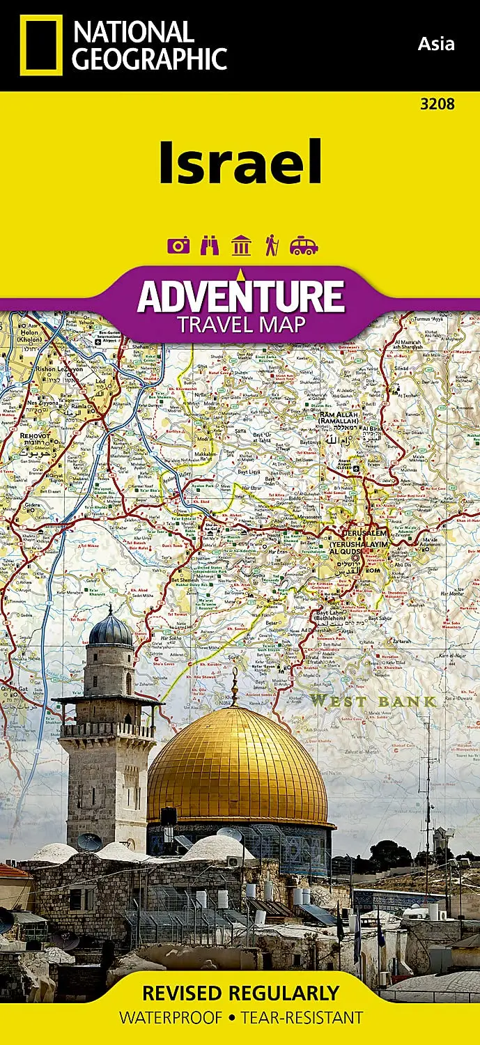 Israel Map (National Geographic Adventure Map, 3208) [Map] National Geographic Maps - Adventure 1
