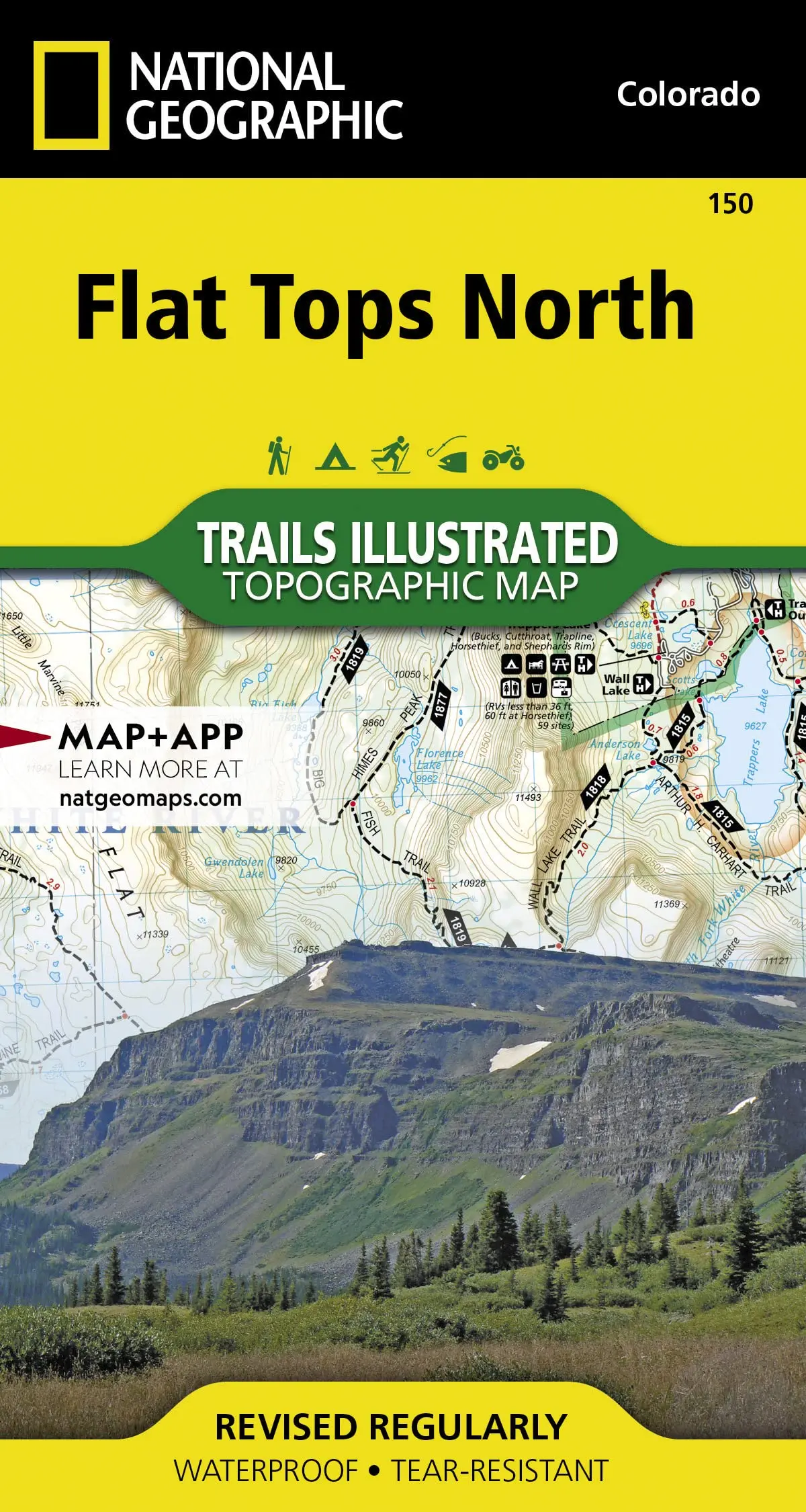 Flat Tops North Map (National Geographic Trails Illustrated Map, 150) [Map] National Geographic Maps - Trails Illustrated 1