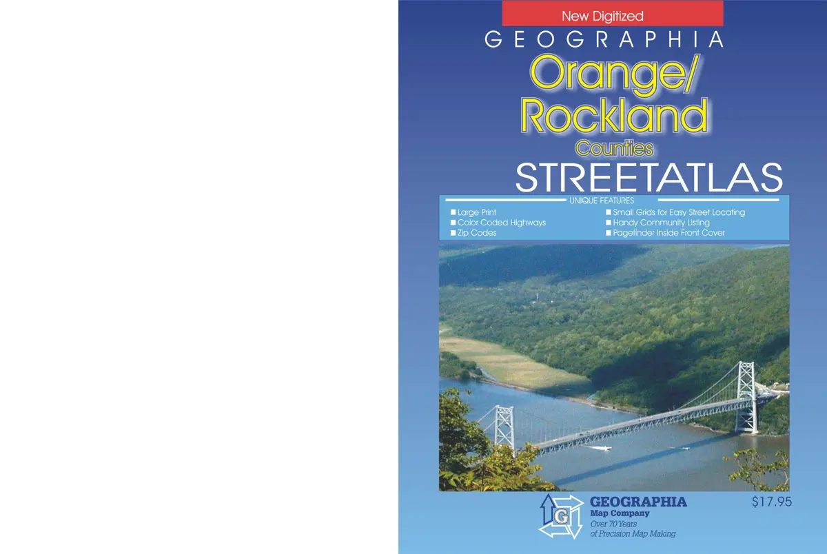 Orange/Rockland Cos, Ny Atlas [Map] Geographia 1