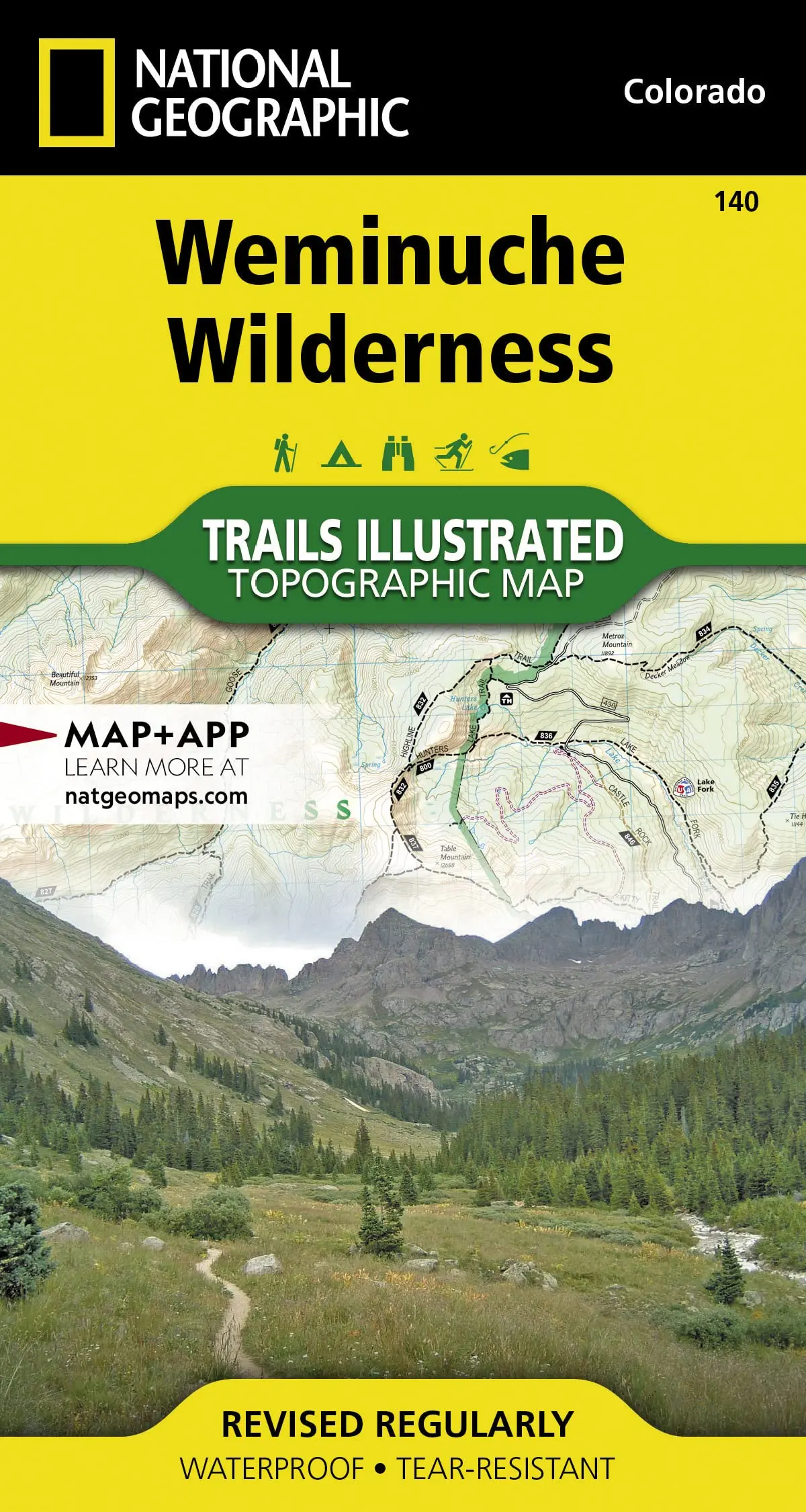 2011 Weminuche Wilderness, Colorado (Trails Illustrated Map 140) 1