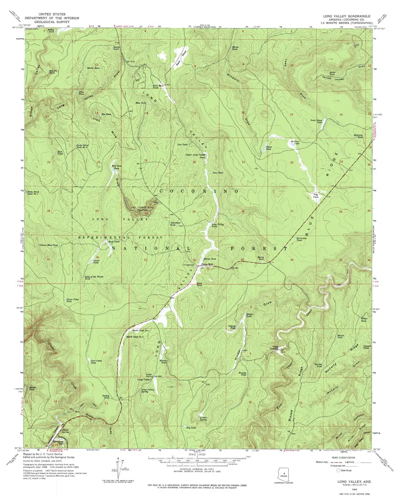 Long Valley, Arizona (7.5'×7.5' Topographic Quadrangle) 1