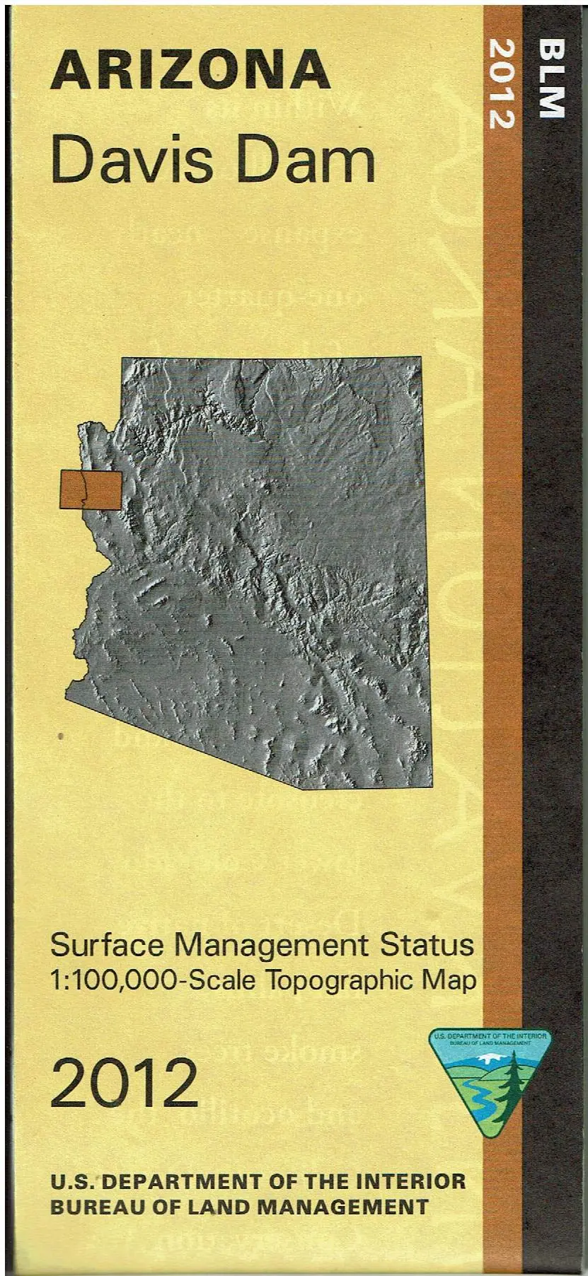 Davis Dam Surface Management Status 1:100,000-Scale Topographic Map (Arizona 60X30-Minute Quadrangle) 1