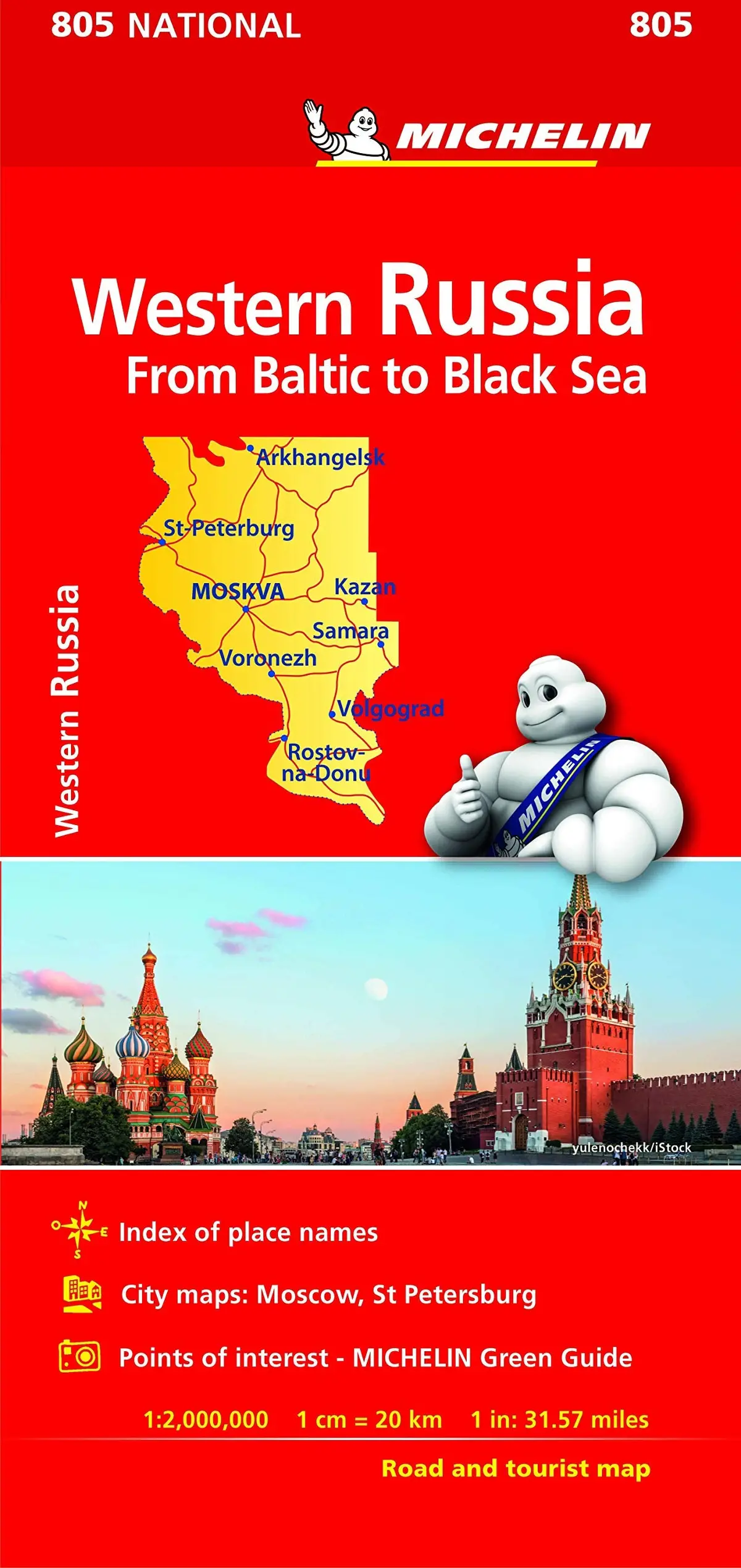 Michelin Western Russia Road And Tourist Map 805: From Baltic To Black Sea Michelin Michelin 1