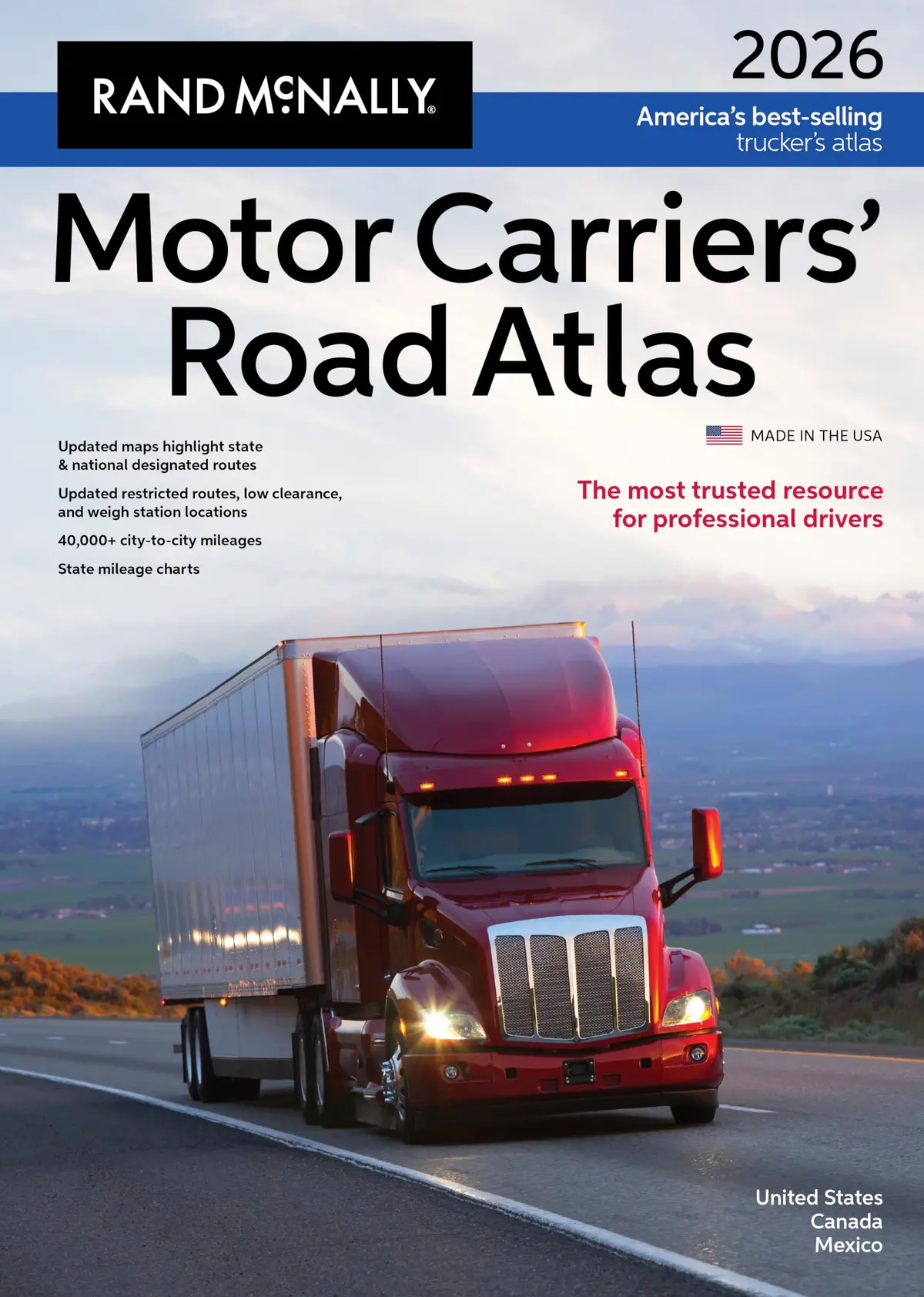 Motor Carriers' Road Atlas 2026: United States, Canada, Mexico (Rand Mcnally Motor Carriers' Road Atlas) [Paperback] Rand Mcnally 1
