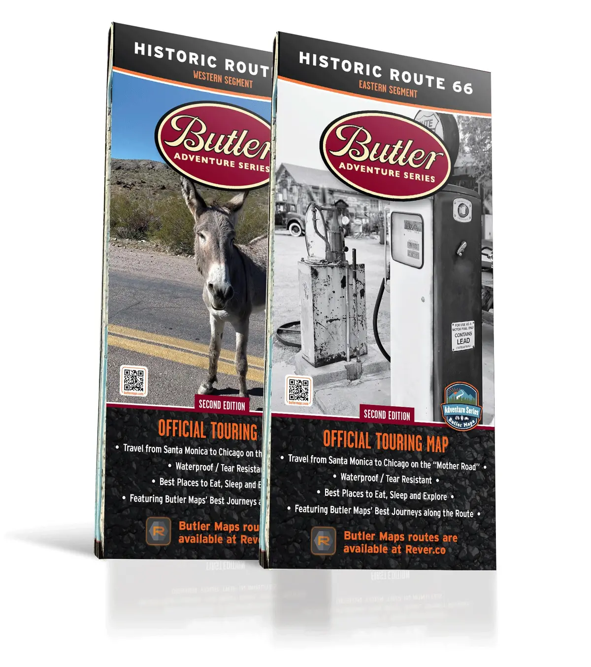 Butler Maps Adventure Series Historic Route 66 - 2 Map Set [Paperback] Butler Motorcycle Maps 1