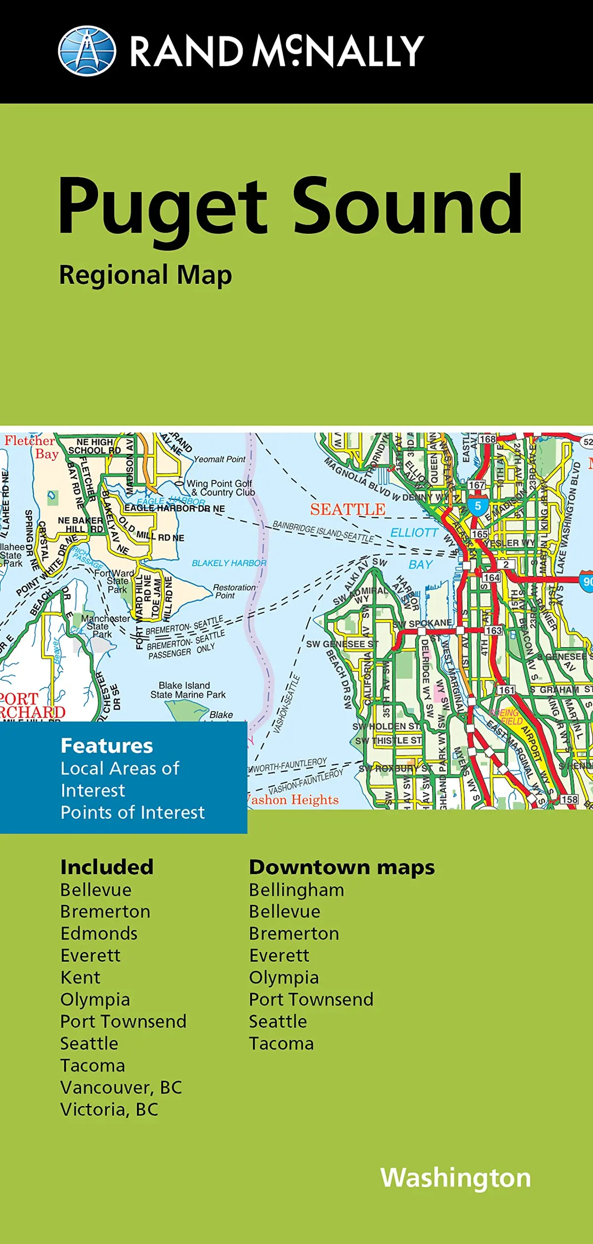 Rand Mcnally Folded Map: Puget Sound Regional Map [Map] Rand Mcnally 1