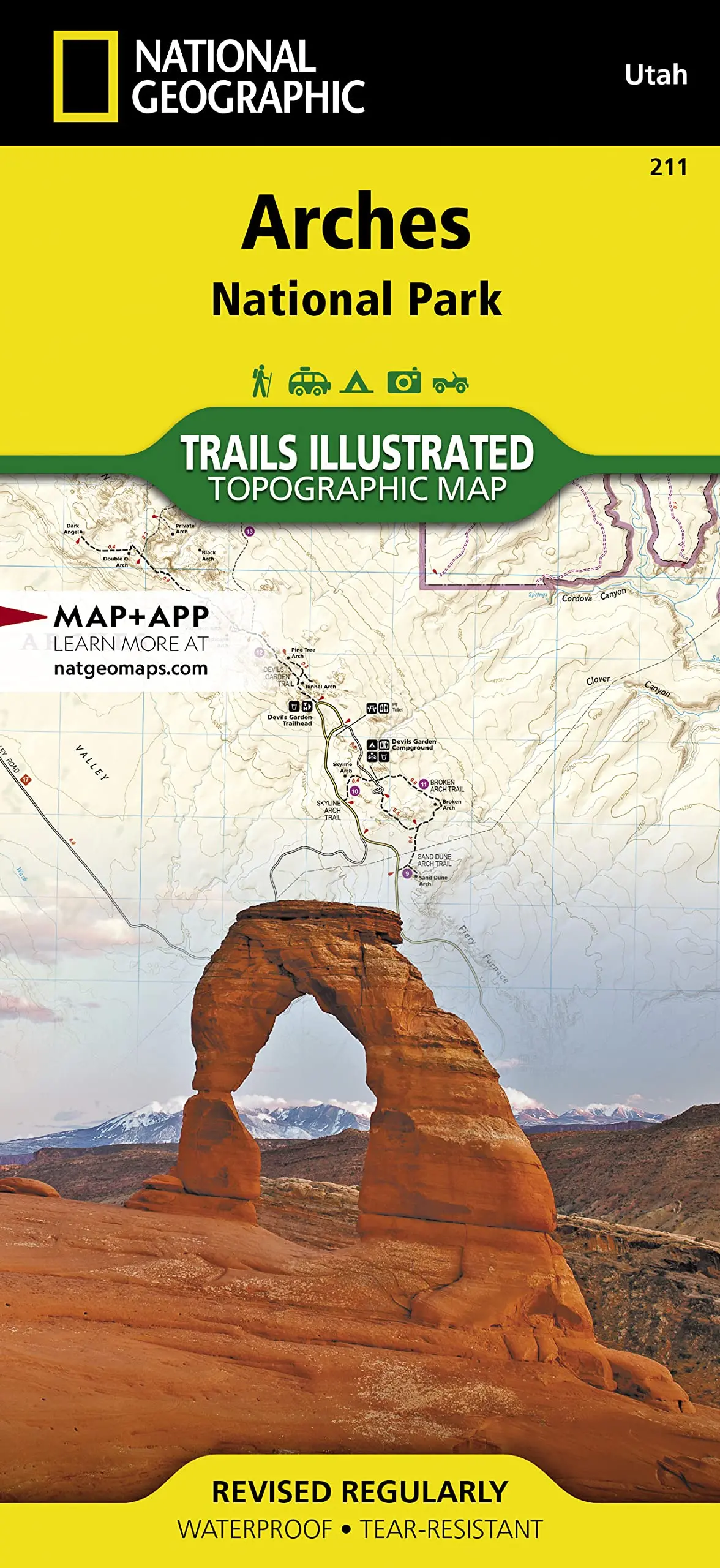Arches National Park Map (Trails Illustrated Map, 211) 1