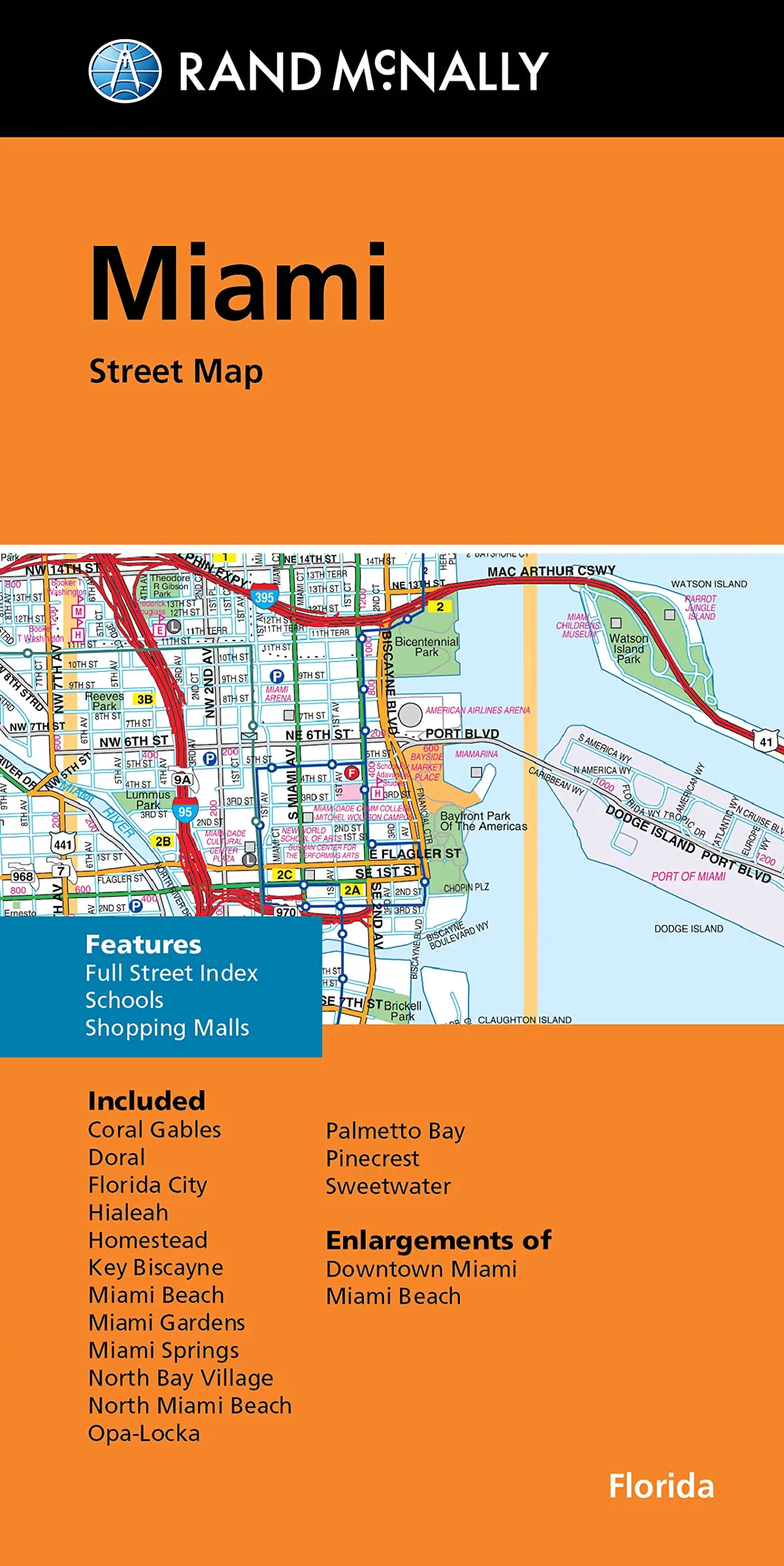 Rand Mcnally Folded Map: Miami Street Map [Map] Rand Mcnally 1