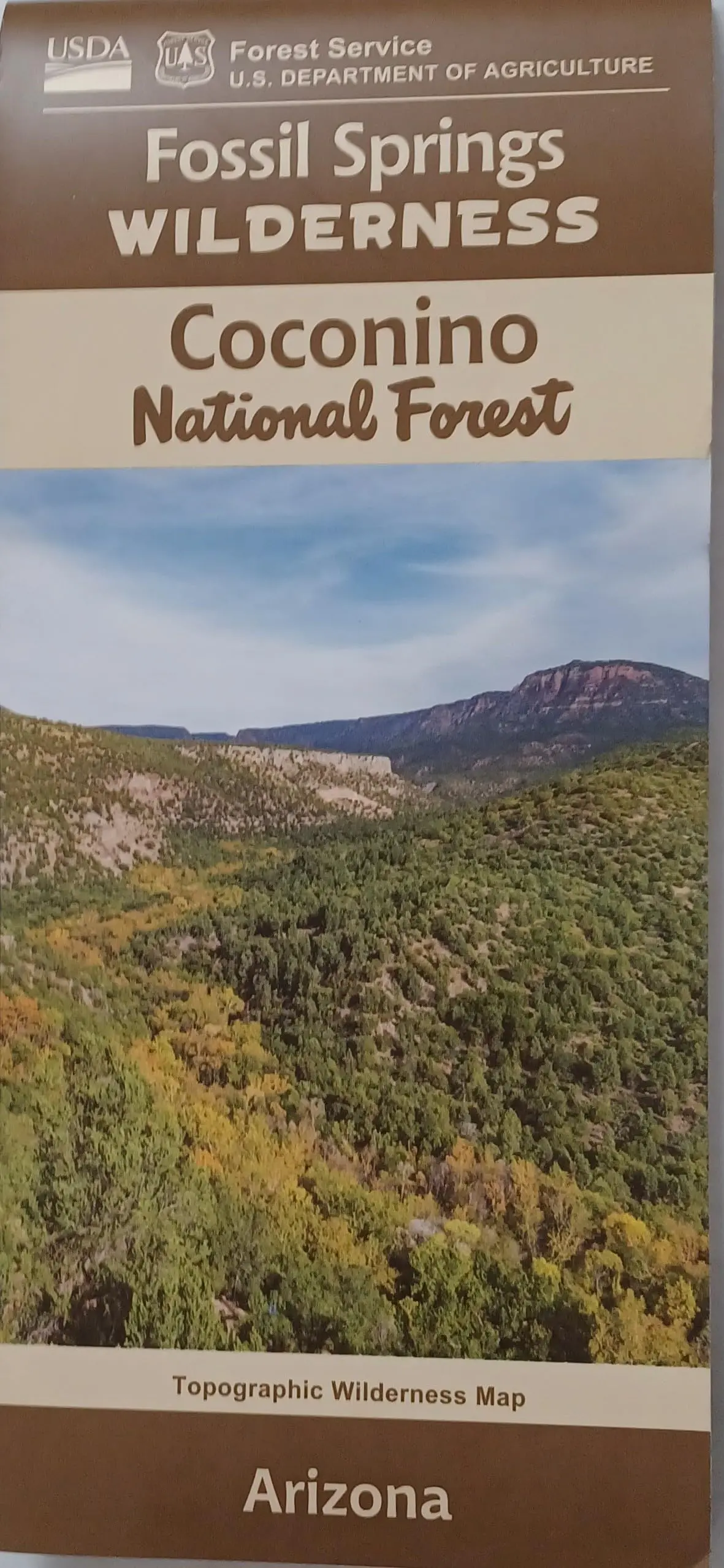 Fossil Springs Wilderness Map - Coconino National Forest, Arizona [Map] 1