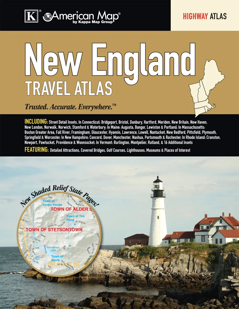 New England Travel Atlas [Spiral-Bound] Kappa Map Group 1