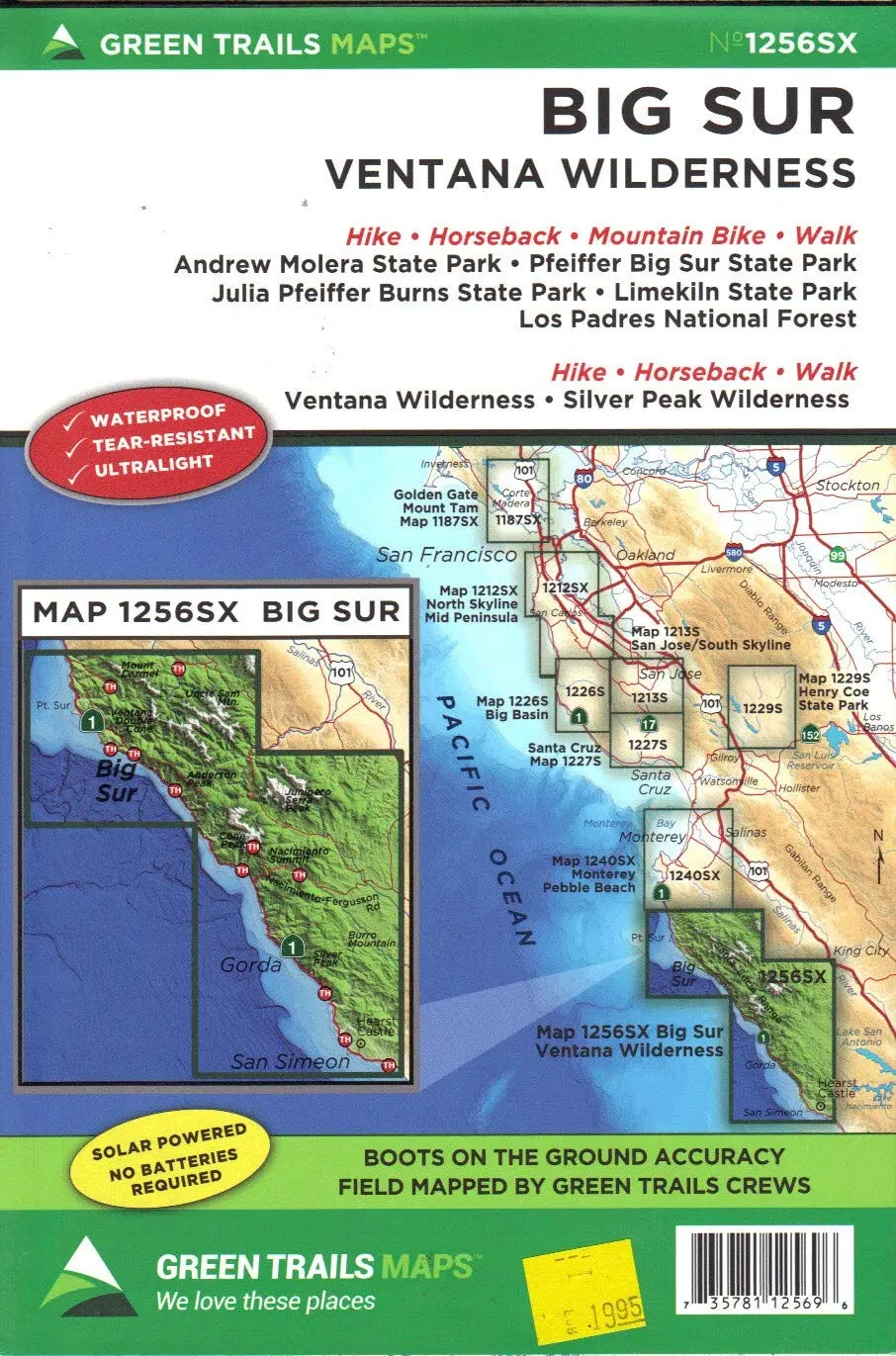 Big Sur | Ventana Wilderness [Map] Dharma Maps And Kulshan Cartographic Services 1