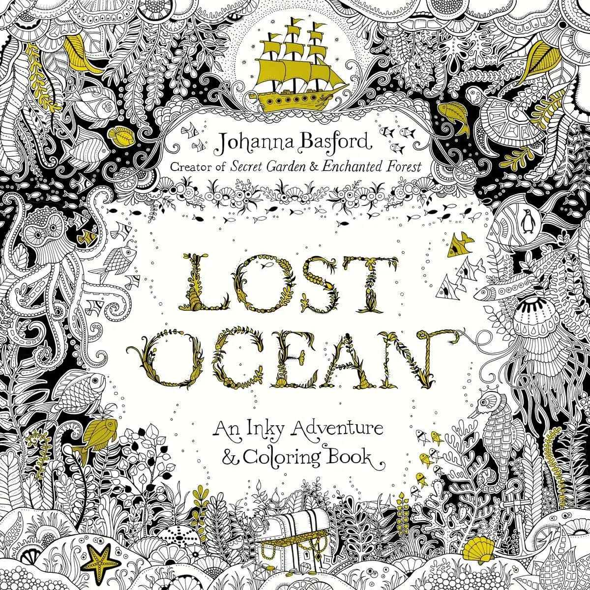 Lost Ocean: An Inky Adventure And Coloring Book For Adults [Paperback] Basford, Johanna 1