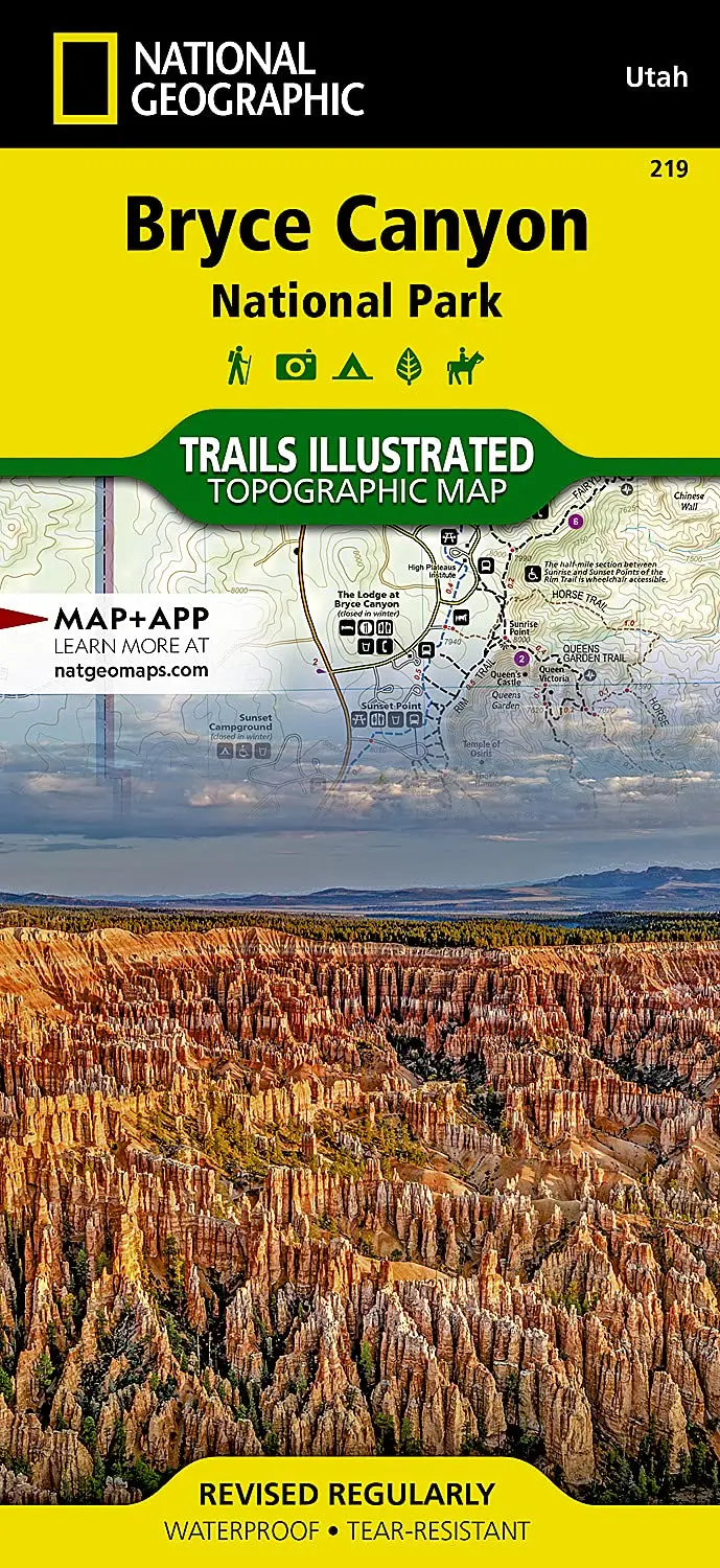 National Geographic Ti00000219 Map Of Bryce Canyon National Park - Utah [Office Product] 1