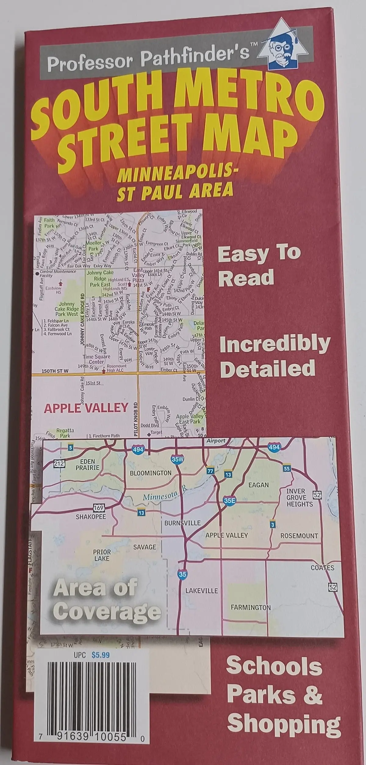 Minneapolis-St Paul South Metro Street Map Hedberg Maps 1