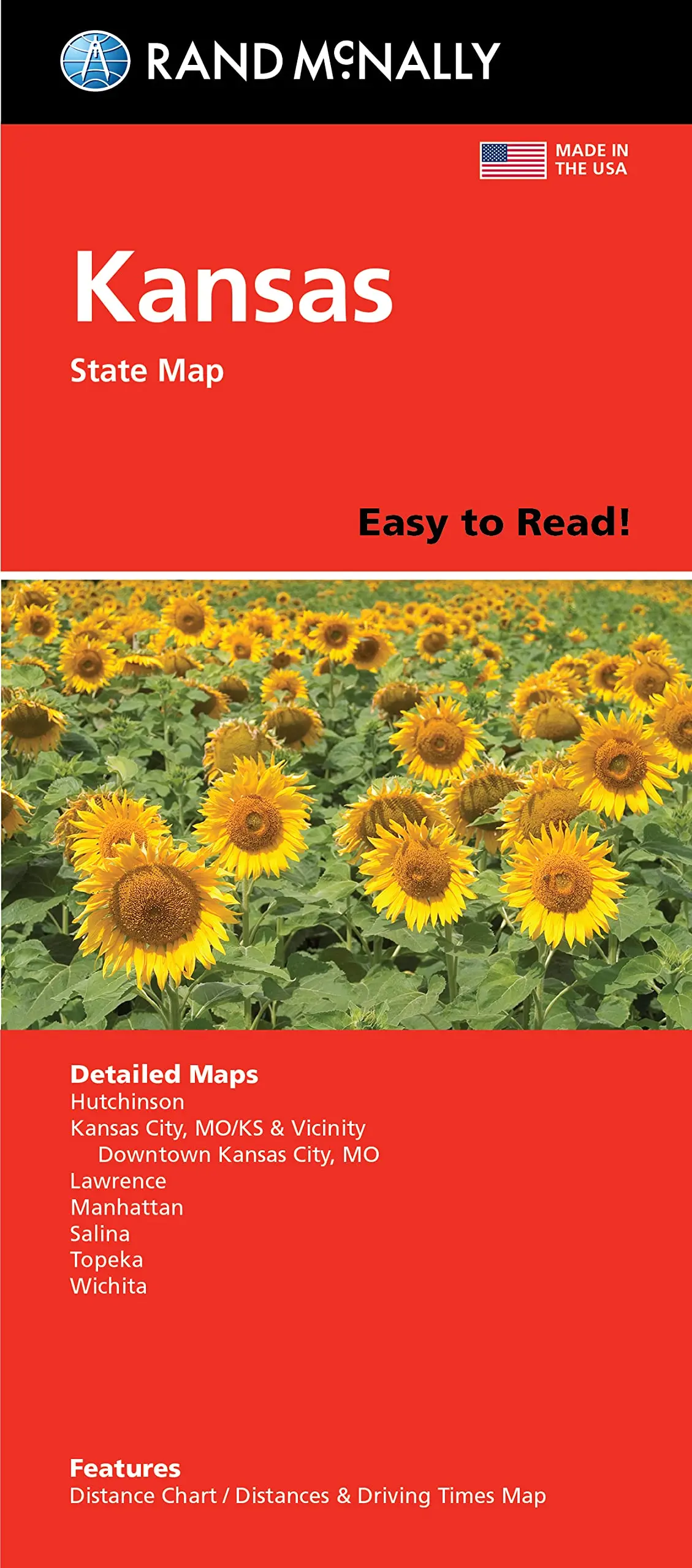 Rand Mcnally Easy To Read Folded Map: Kansas State Map 1