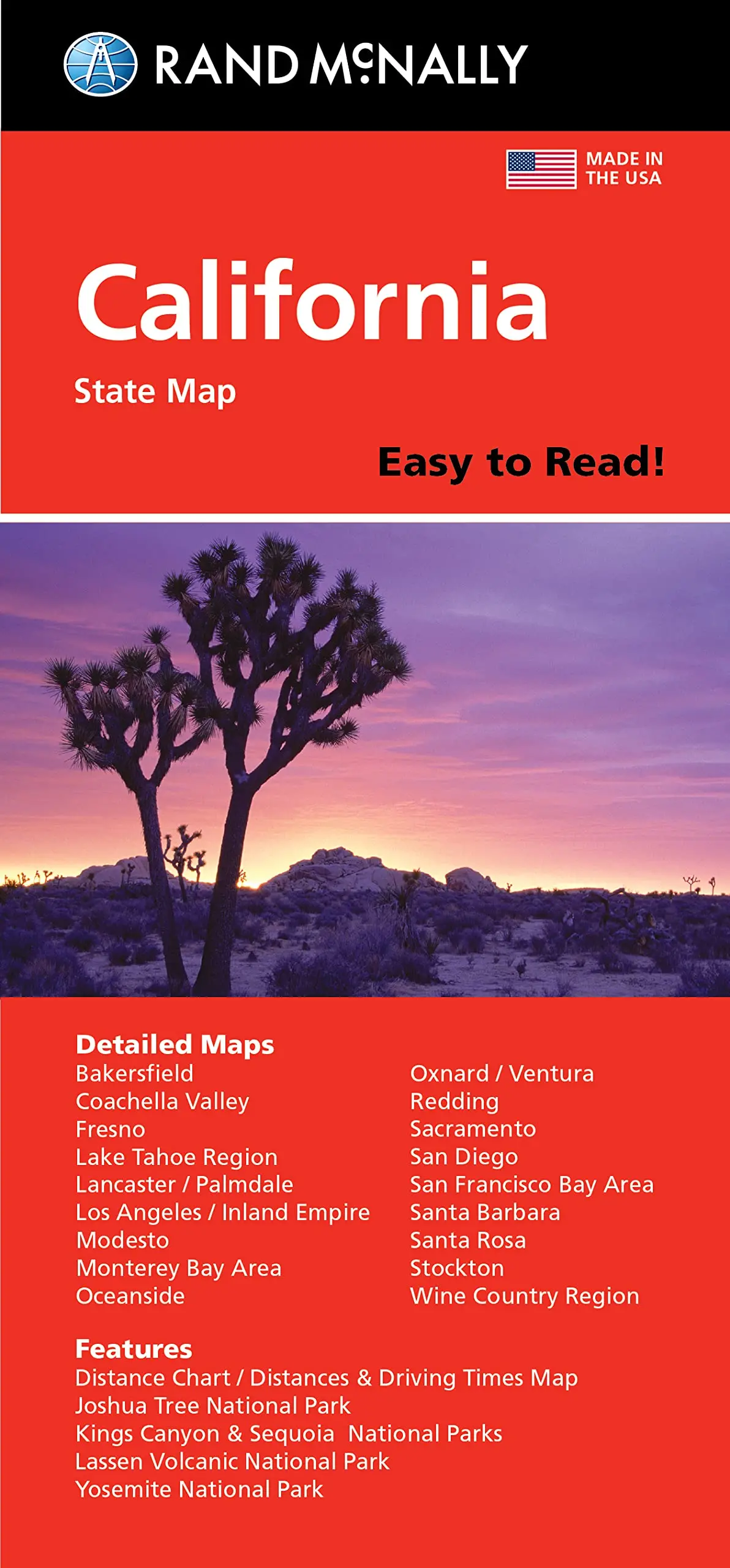 Easy To Read! California State Map 1
