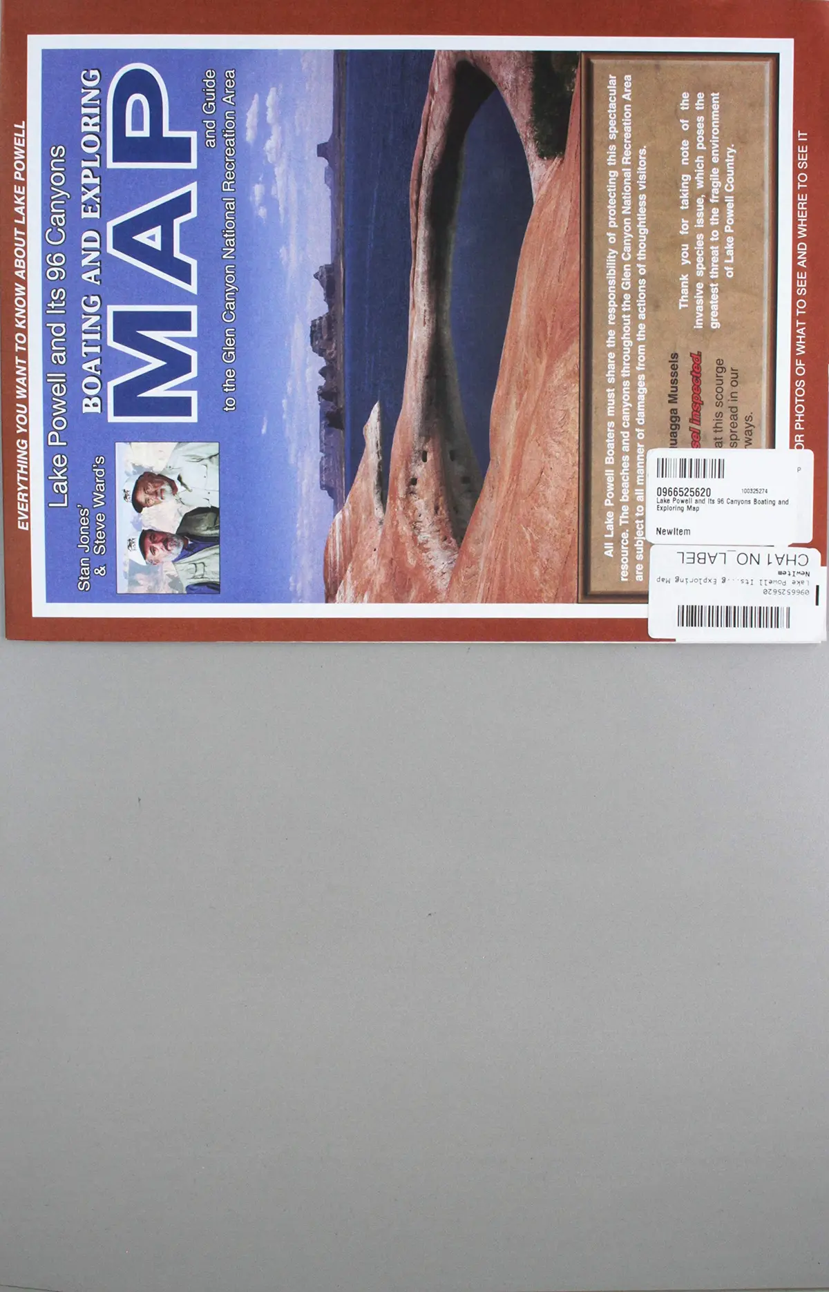 Lake Powell And Its 96 Canyons Boating And Exploring Map [Map] Stan Jones And Steve Ward 1